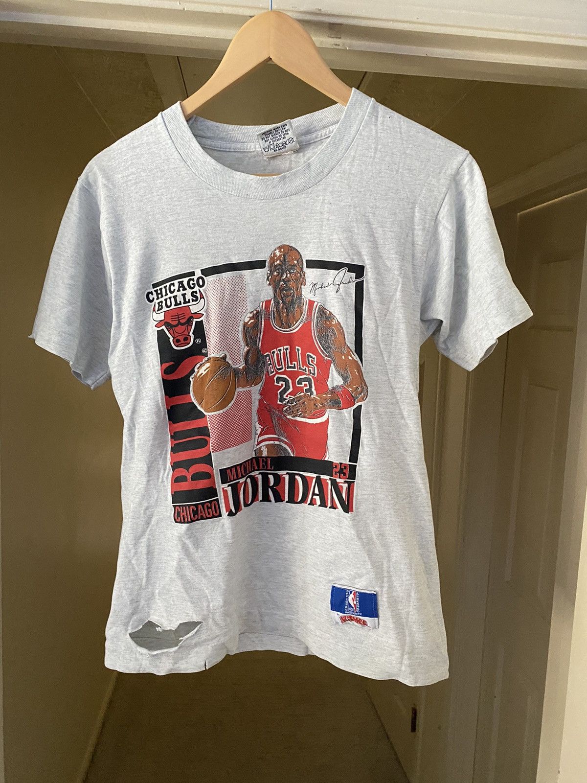 Michael jordan t shirt bulls best sale