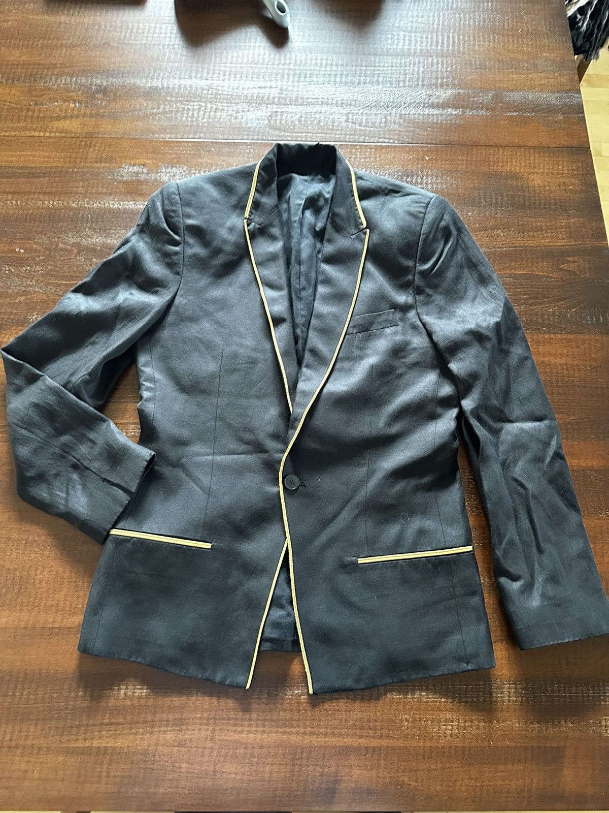 Haider Ackermann Haider Ackermann black blazer with gold piping Size 36R - 7 Thumbnail