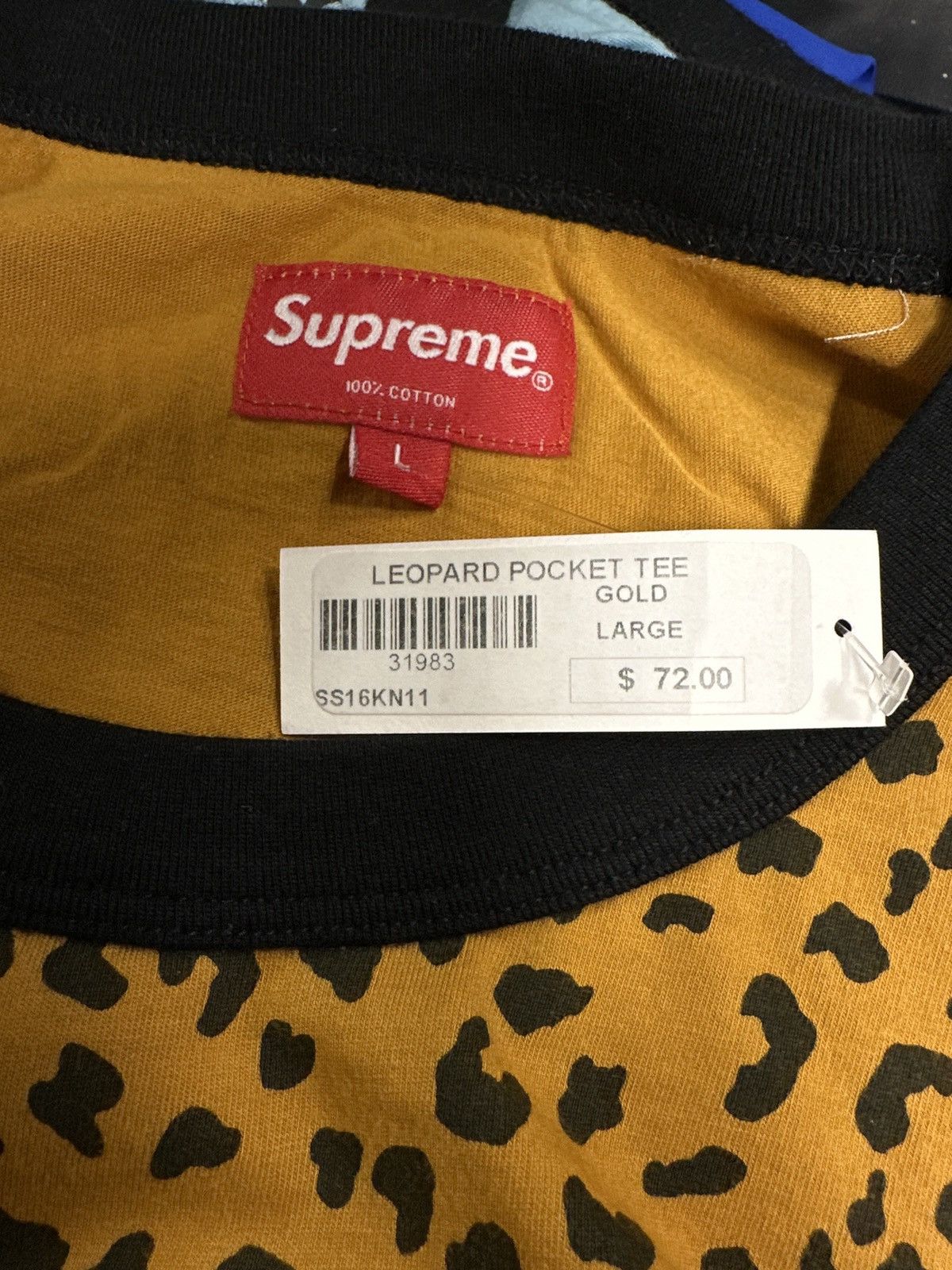 Supreme Supreme leopard pocket tee gold large Size US L / EU 52-54 / 3 - 4 Thumbnail