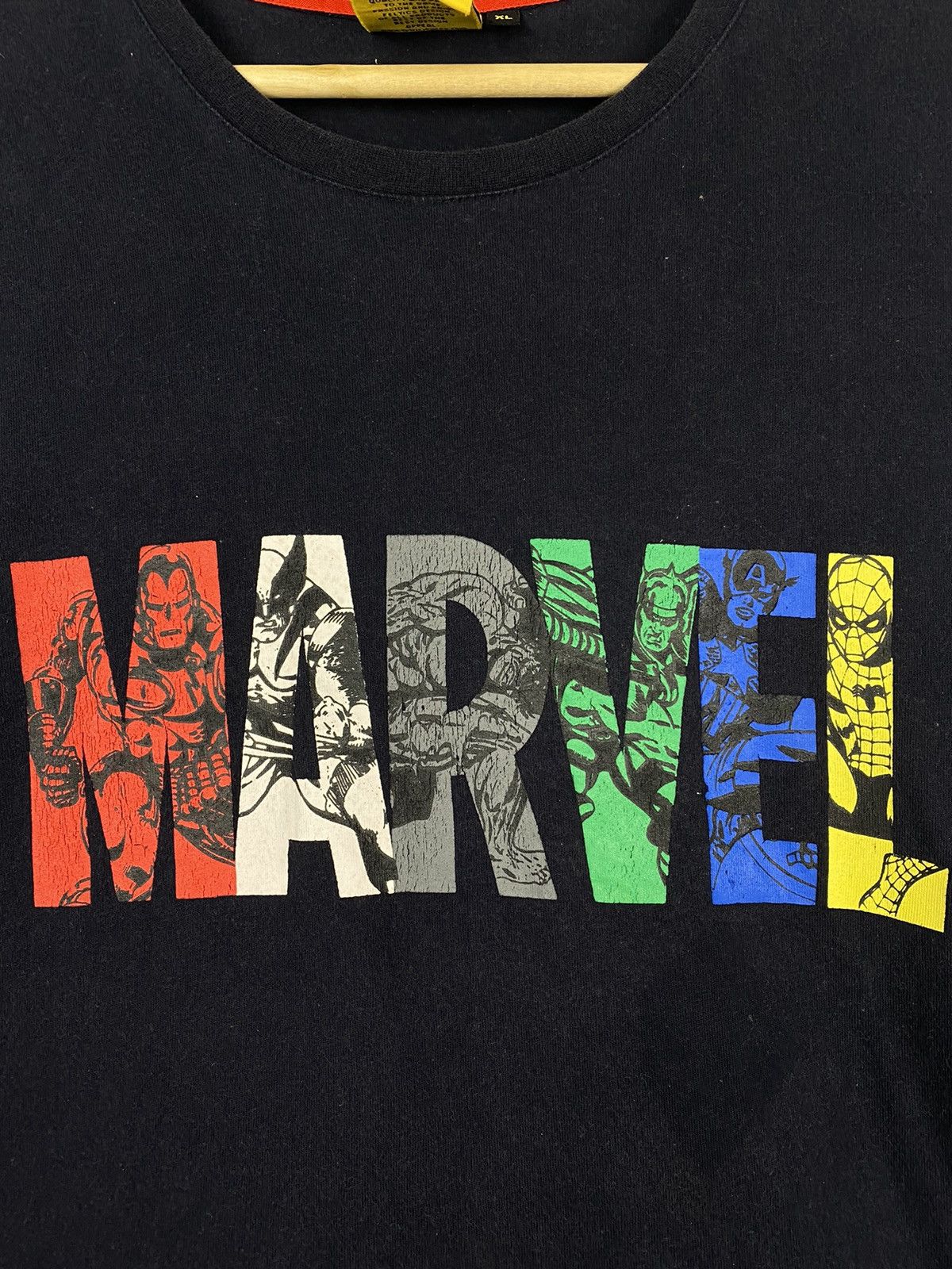 Marvel Comics OFFER 🔥 Marvel Spellout Multicolor X Feltics Tee T Shirt Size US XL / EU 56 / 4 - 2 Thumbnail