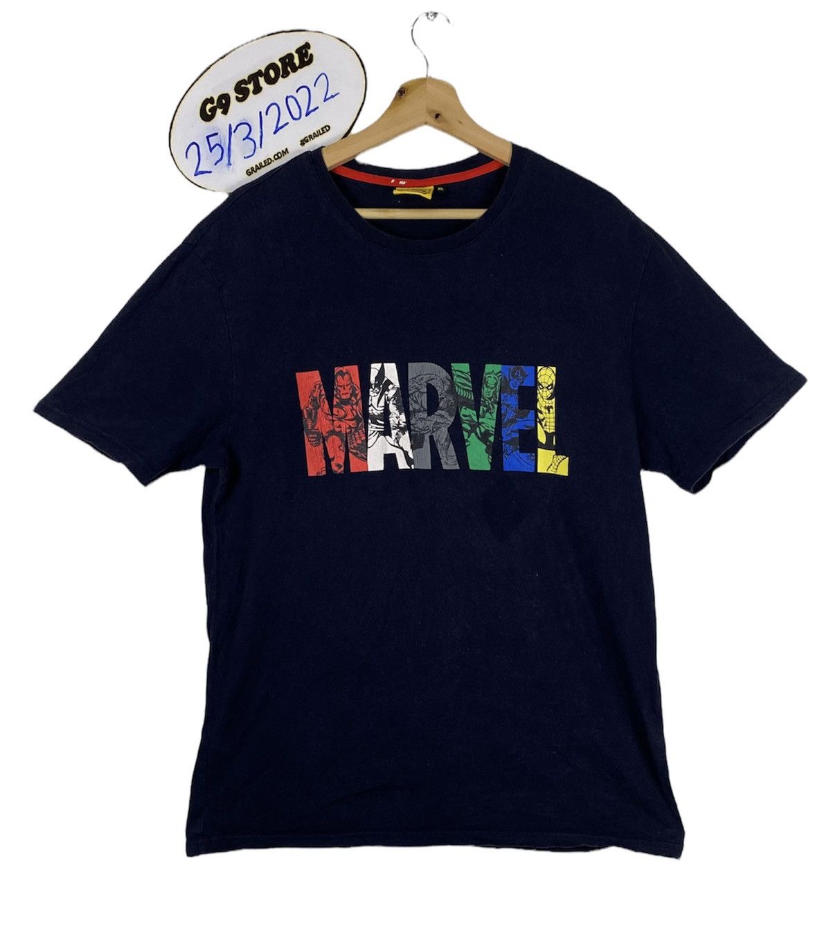 Marvel Comics OFFER 🔥 Marvel Spellout Multicolor X Feltics Tee T Shirt Size US XL / EU 56 / 4 - 1 Thumbnail