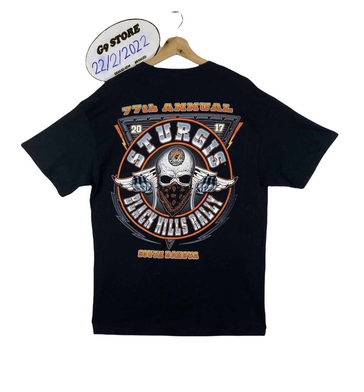 Harley Davidson DELET 🔥 Sturgis Motorcycle Rally 77th Annual T shirt Tee Size US L / EU 52-54 / 3 - 1 Thumbnail