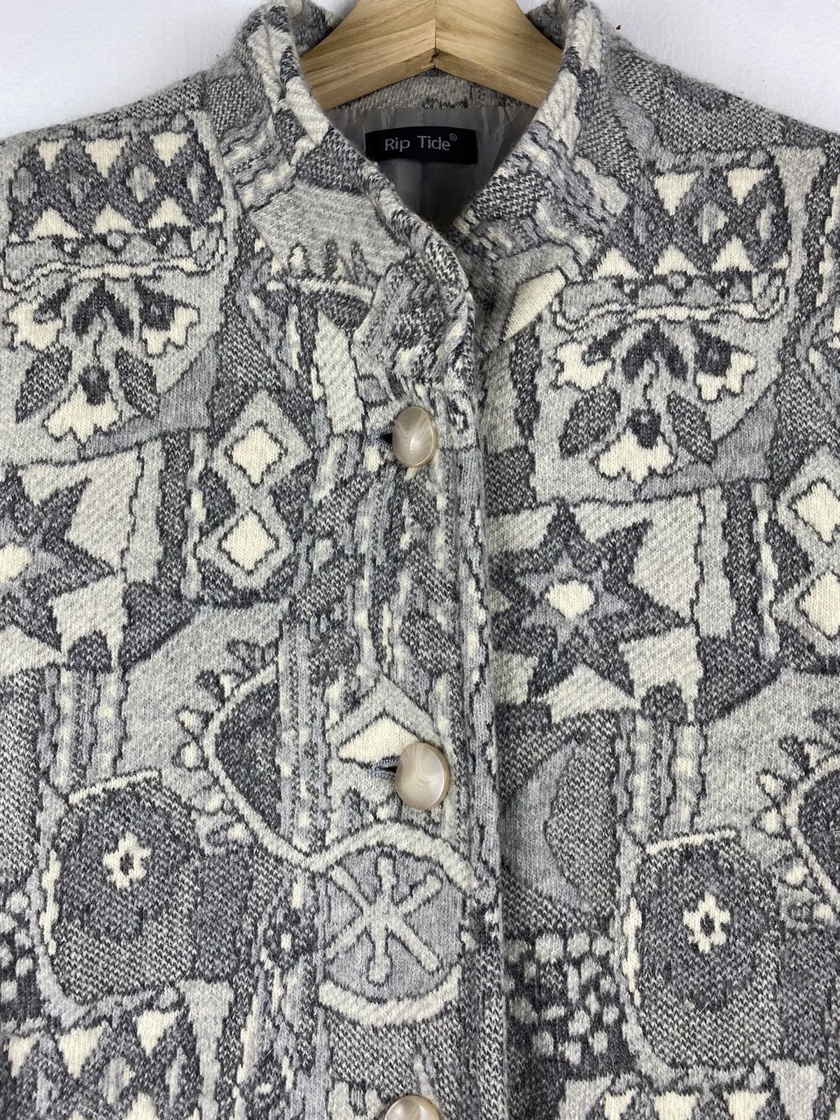 Japanese Brand Vintage Rip Tide Button Up Little MoHair Coat Jacket Size US M / EU 48-50 / 2 - 4 Thumbnail