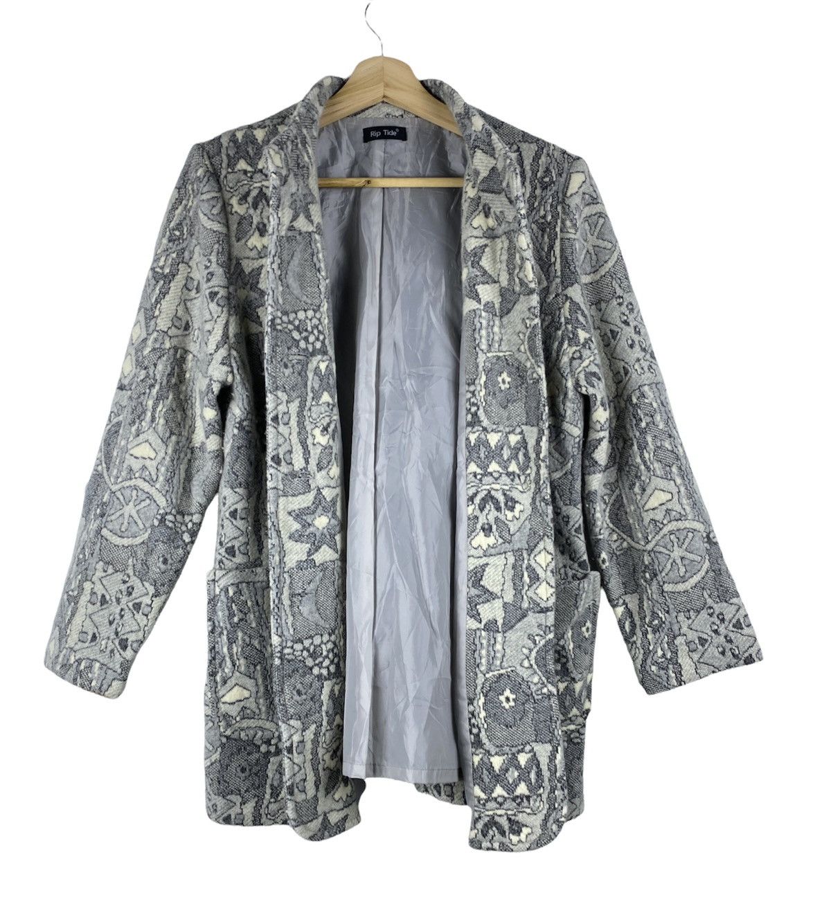 Japanese Brand Vintage Rip Tide Button Up Little MoHair Coat Jacket Size US M / EU 48-50 / 2 - 2 Thumbnail