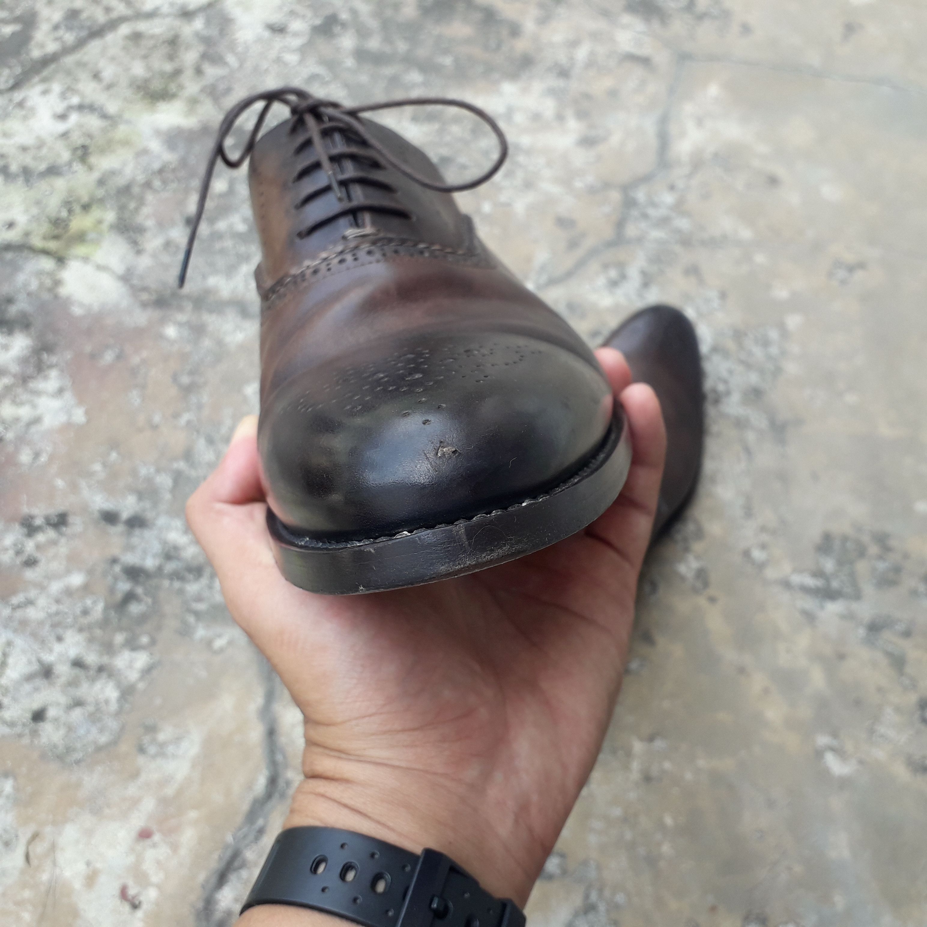 Handmade SANTONI GERODAS LEATHER SHOES X DRESS SHOES X ITALY Size US 8.5 / EU 41-42 - 9 Thumbnail