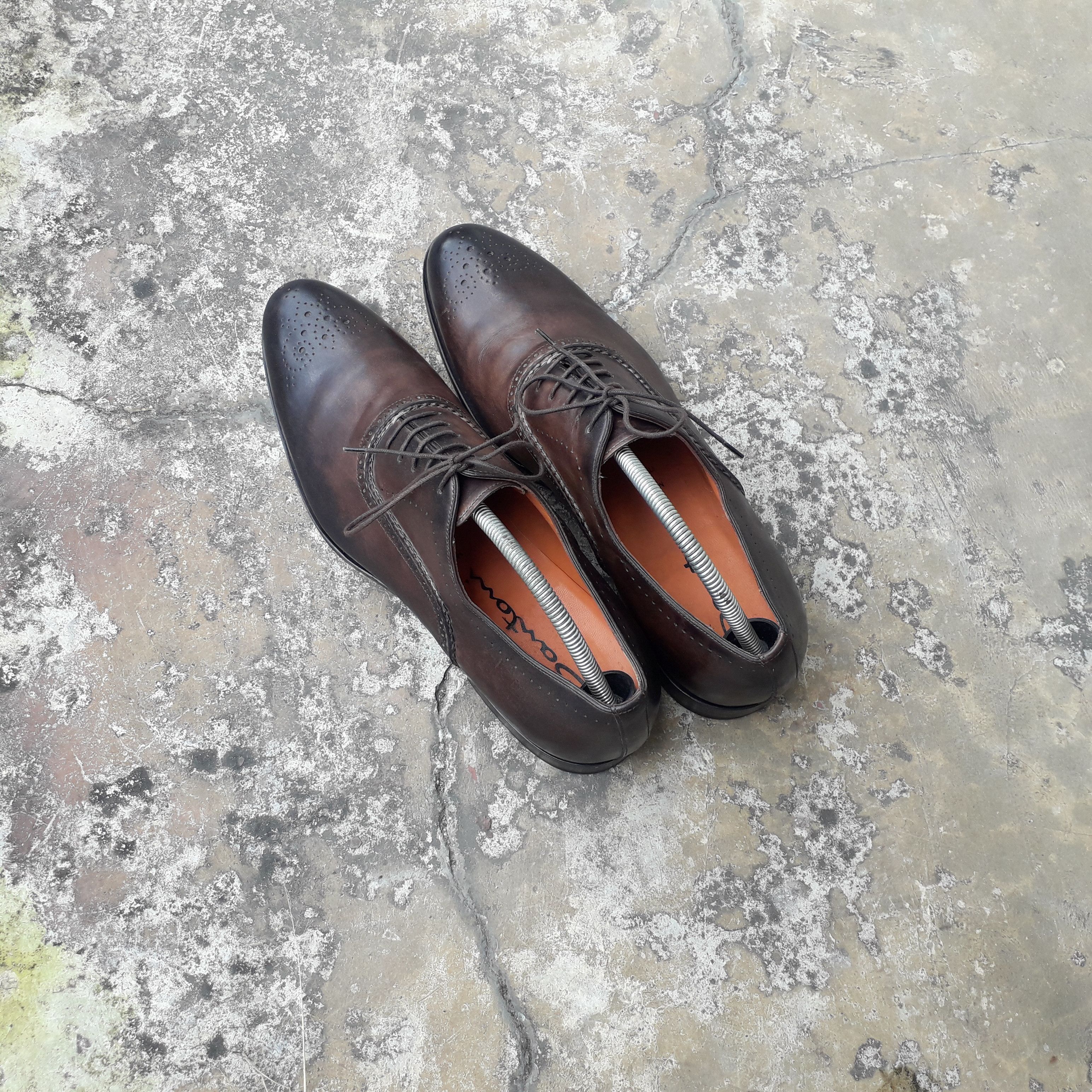 Handmade SANTONI GERODAS LEATHER SHOES X DRESS SHOES X ITALY Size US 8.5 / EU 41-42 - 2 Thumbnail