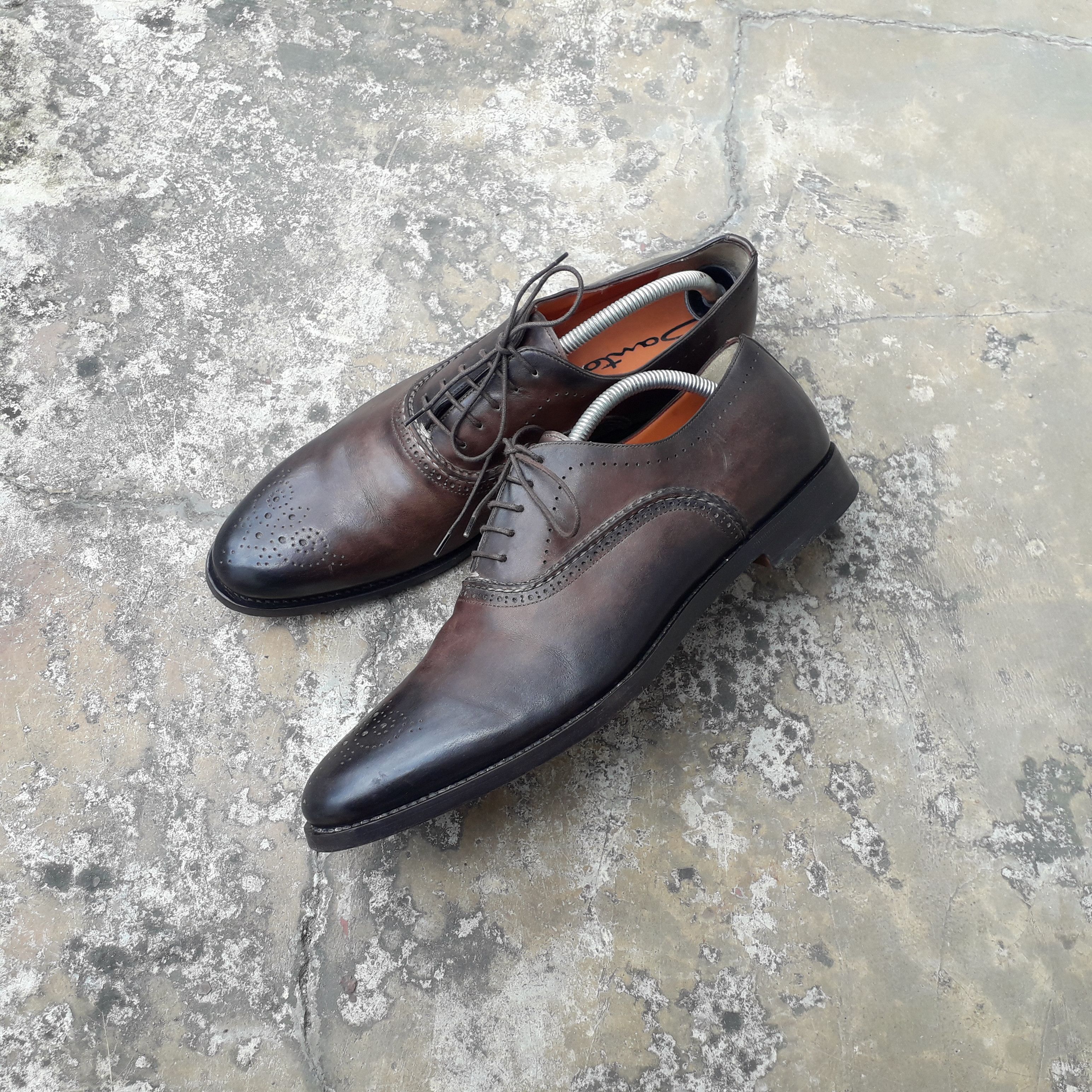 Handmade SANTONI GERODAS LEATHER SHOES X DRESS SHOES X ITALY Size US 8.5 / EU 41-42 - 1 Thumbnail