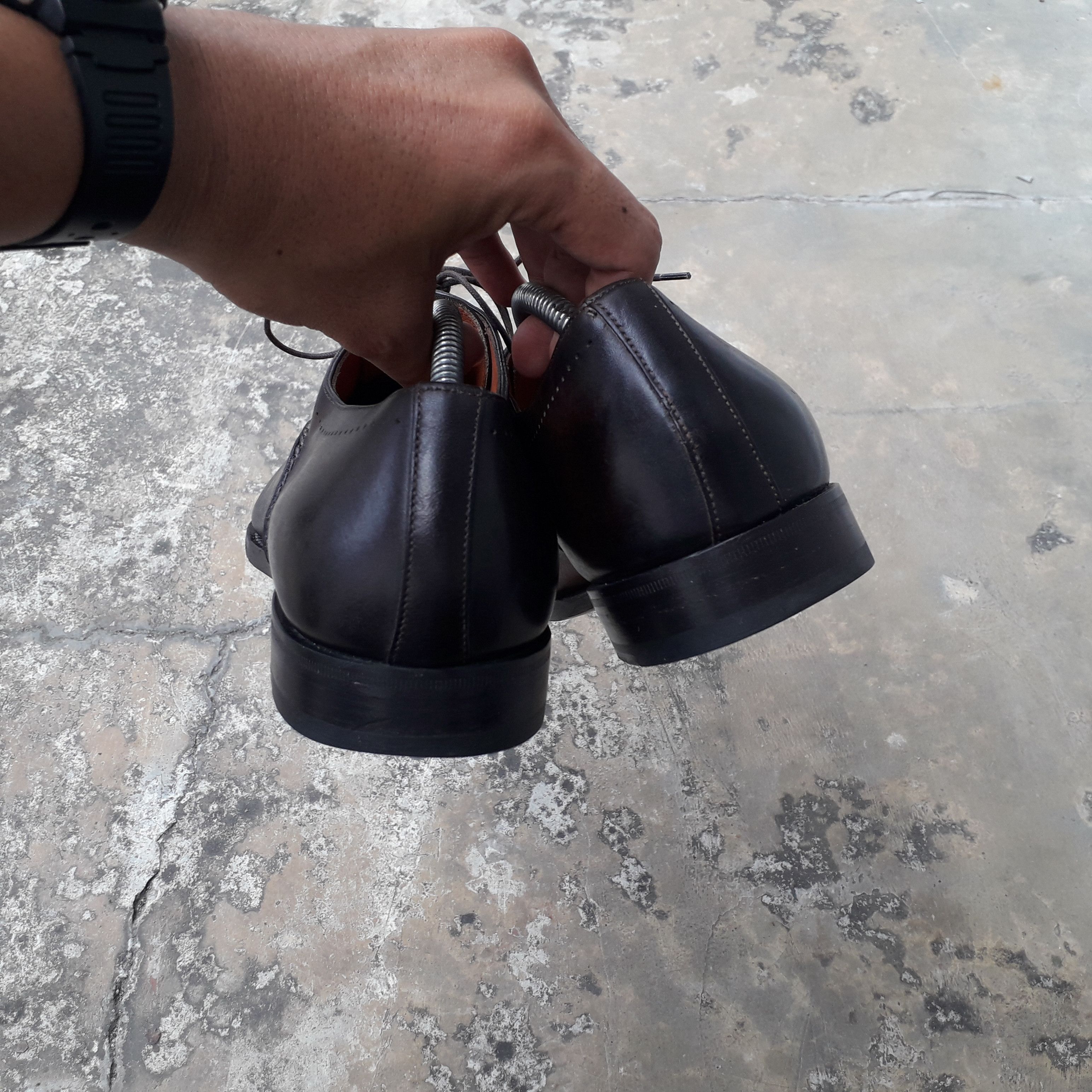 Handmade SANTONI GERODAS LEATHER SHOES X DRESS SHOES X ITALY Size US 8.5 / EU 41-42 - 7 Thumbnail