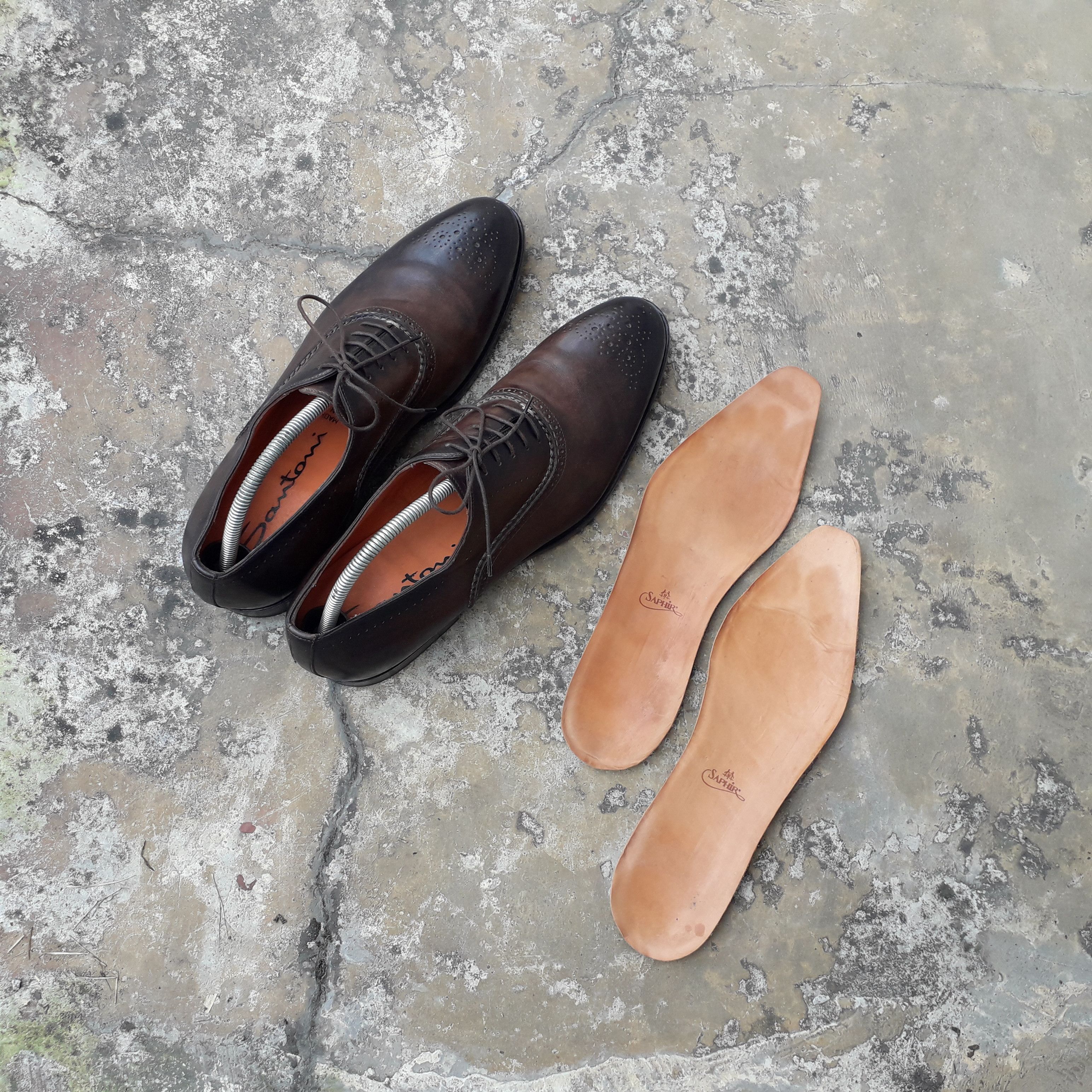 Handmade SANTONI GERODAS LEATHER SHOES X DRESS SHOES X ITALY Size US 8.5 / EU 41-42 - 3 Thumbnail