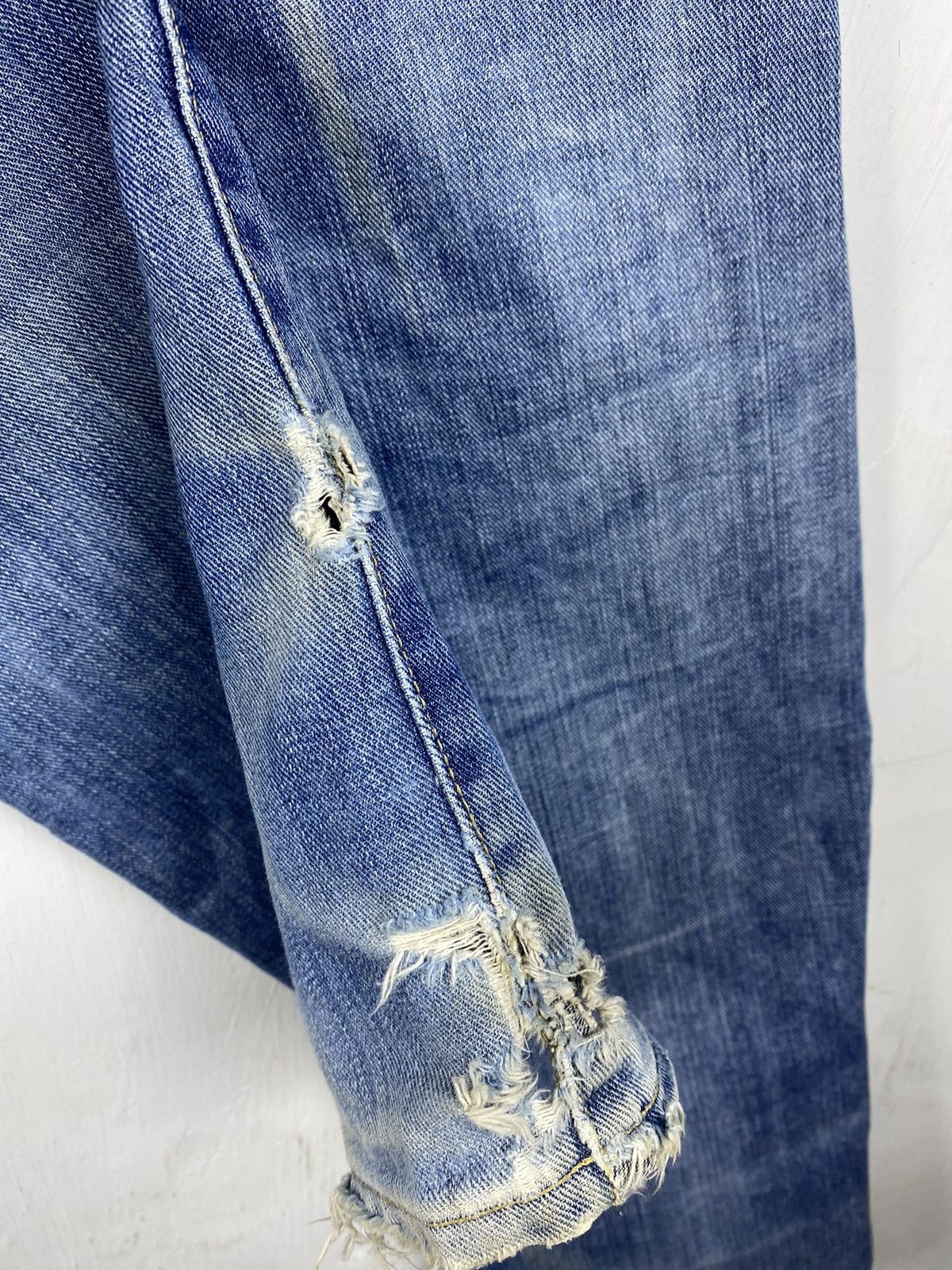 Edwin OFFER 🔥 Vintage Edwin 404 Distressed Blue Denim Jeans Size US 33 - 6 Thumbnail