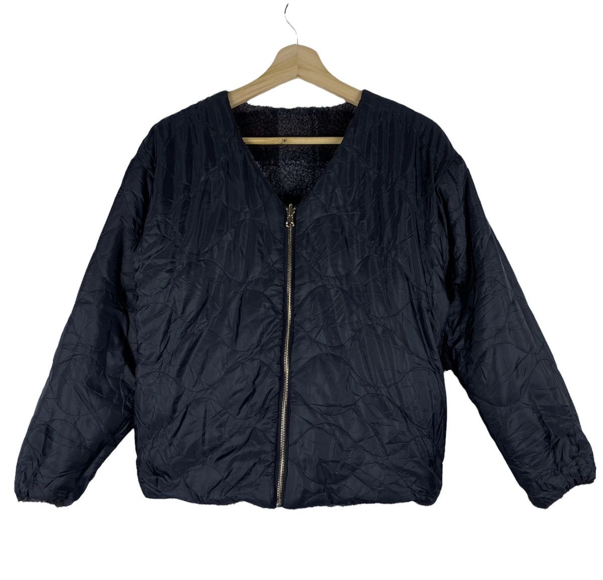 Japanese Brand Vintage Marble Waltz Deep Pile Checkered Reversible Jacket Size US M / EU 48-50 / 2 - 3 Thumbnail