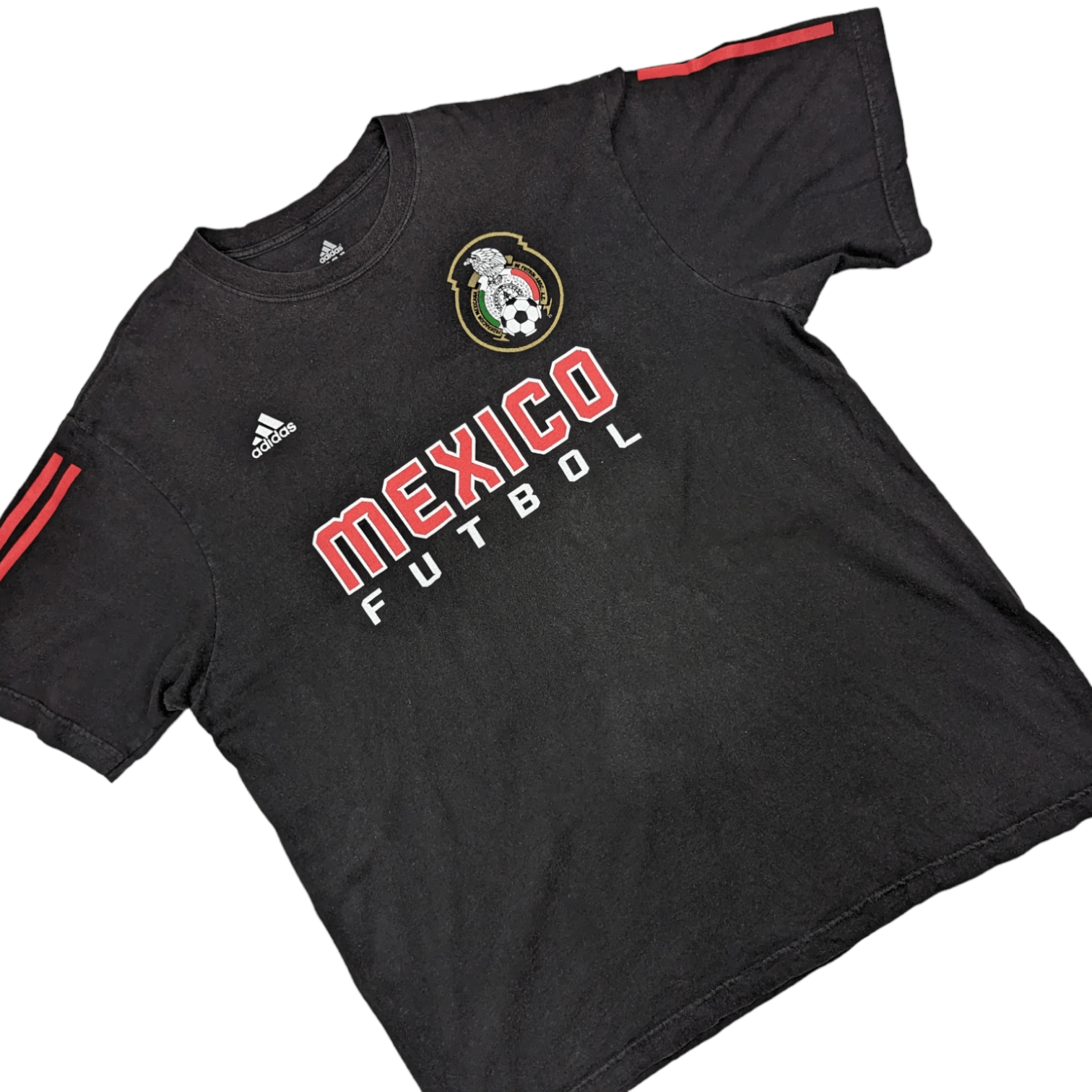 Adidas × Vintage Vintage ADIDAS Mexico Soccer Jersey Blanco T-Shirt Size US XL / EU 56 / 4 - 3 Thumbnail