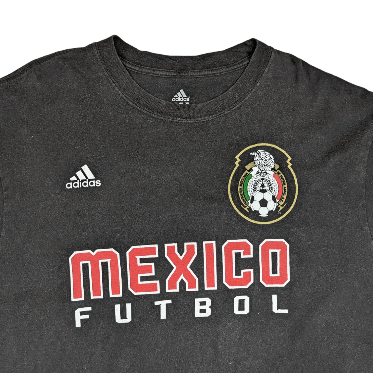 Adidas × Vintage Vintage ADIDAS Mexico Soccer Jersey Blanco T-Shirt Size US XL / EU 56 / 4 - 4 Thumbnail