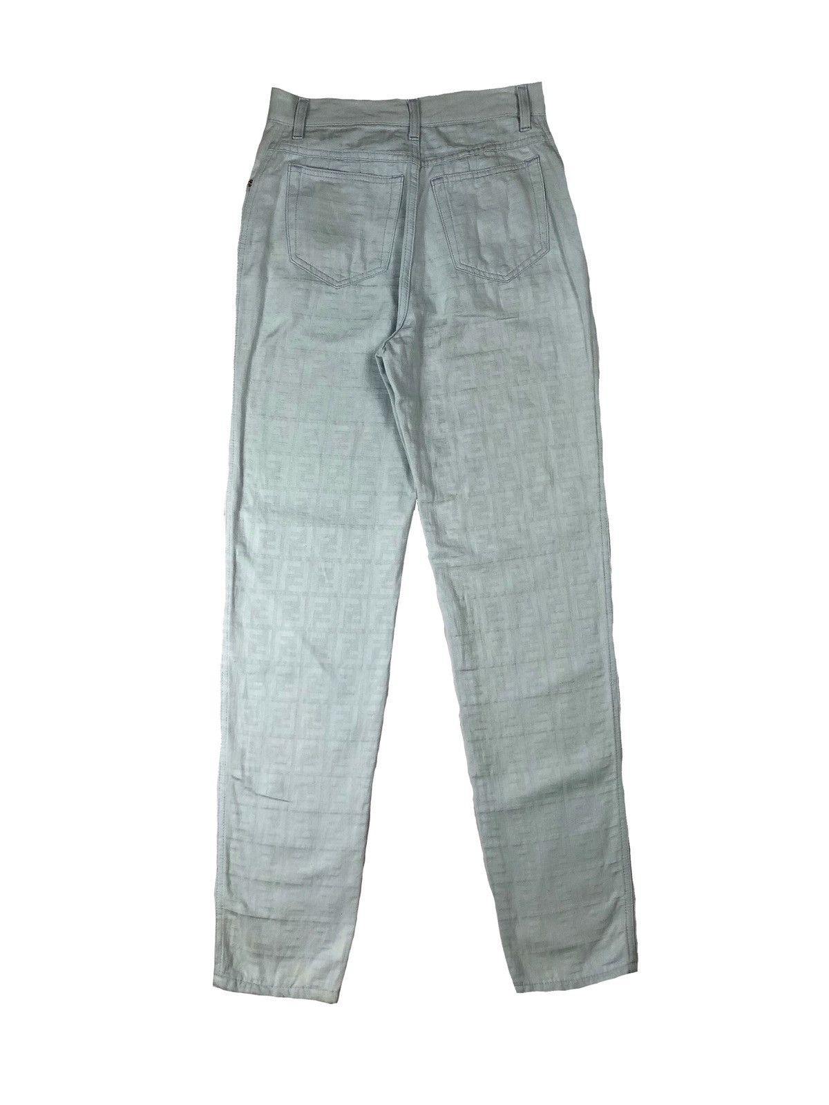 Fendi 1990s Fendi Ice Blue Zucca Monogram Pant Size 28" / US 6 / IT 42 - 2 Thumbnail