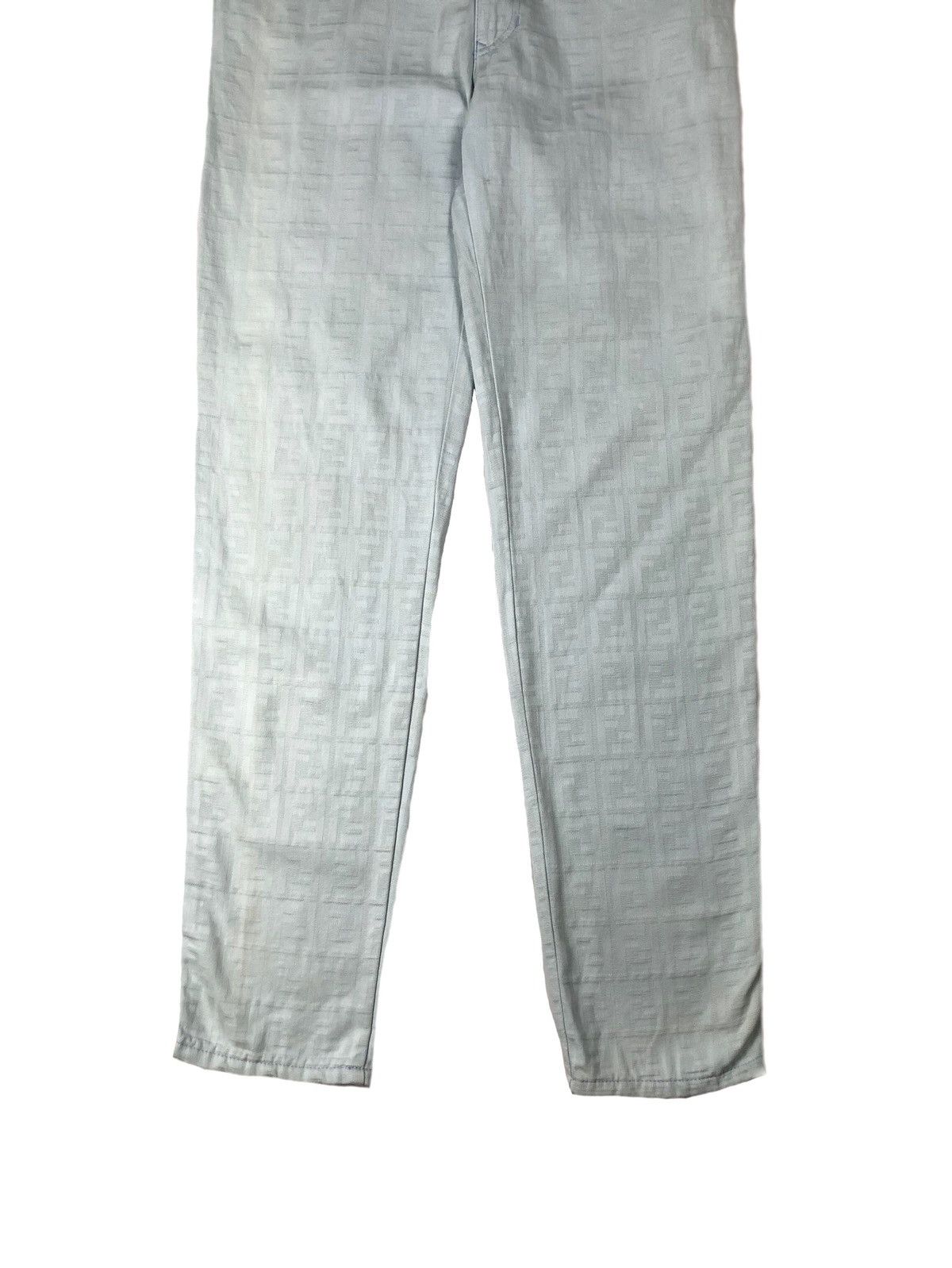 Fendi 1990s Fendi Ice Blue Zucca Monogram Pant Size 28" / US 6 / IT 42 - 3 Thumbnail