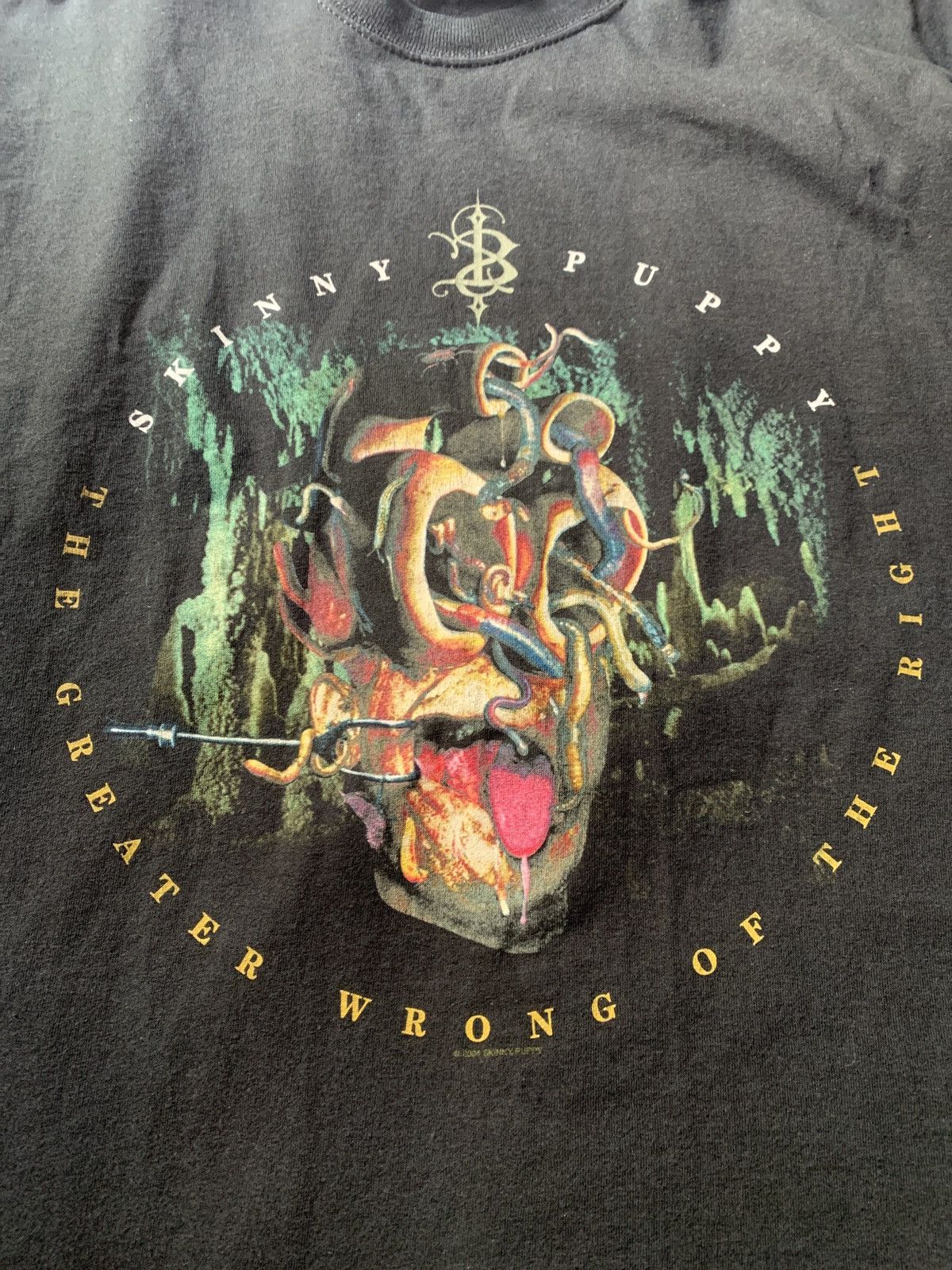 Band Tees Thrashed Faded Y2K Skinny Puppy Band Tee Size US M / EU 48-50 / 2 - 2 Thumbnail