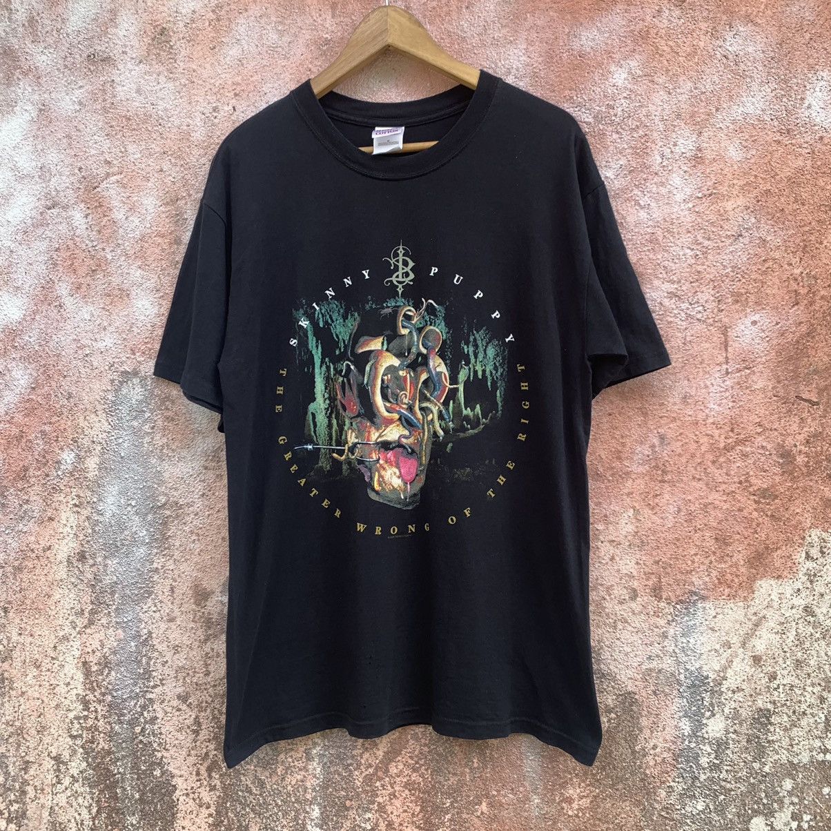 Thrashed Faded Y2K Skinny Puppy Band Tee