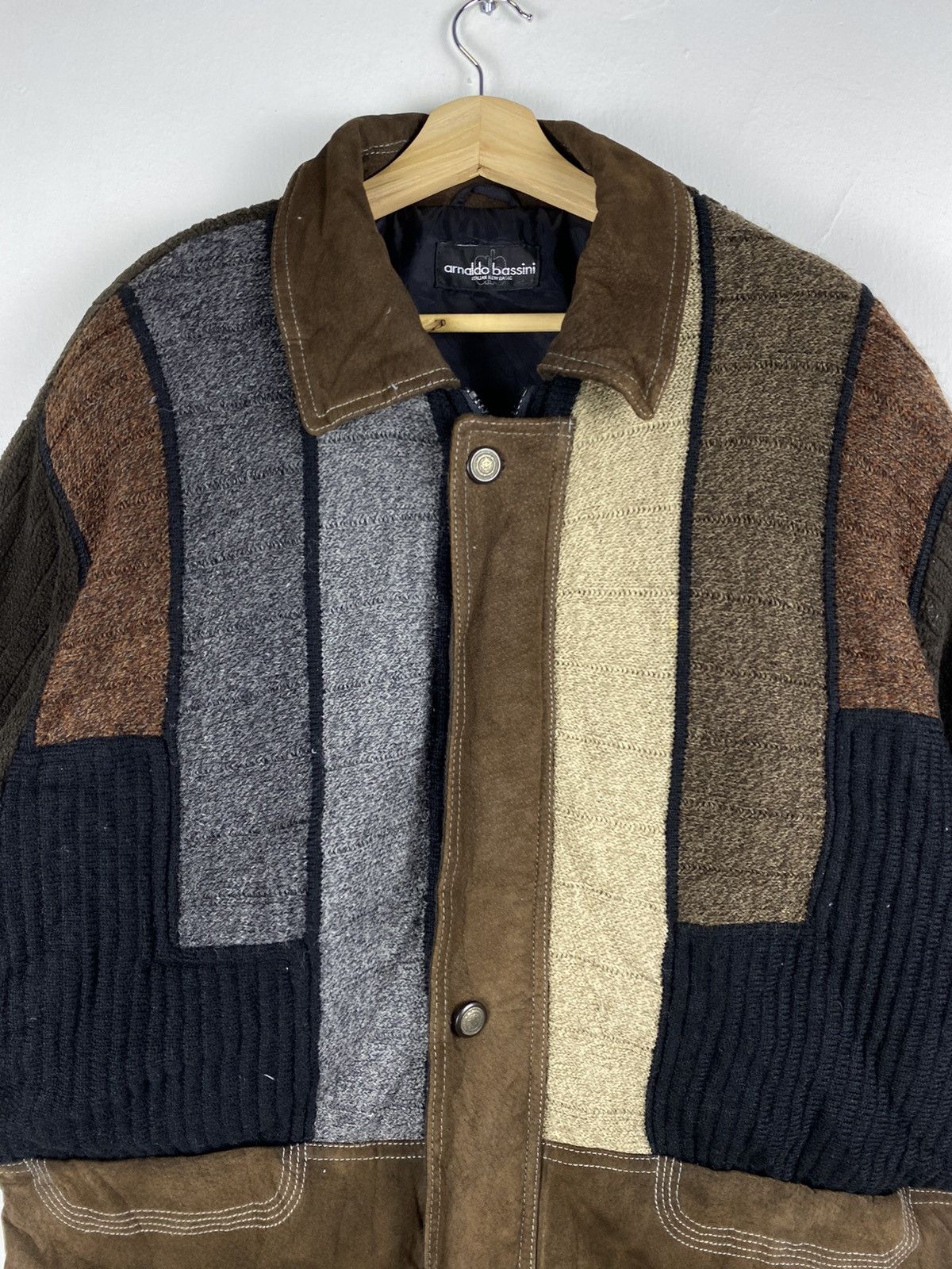 Vintage Vintage Arnaldo Bassini Knit Sweater Multicolour Jacket Size US L / EU 52-54 / 3 - 5 Thumbnail