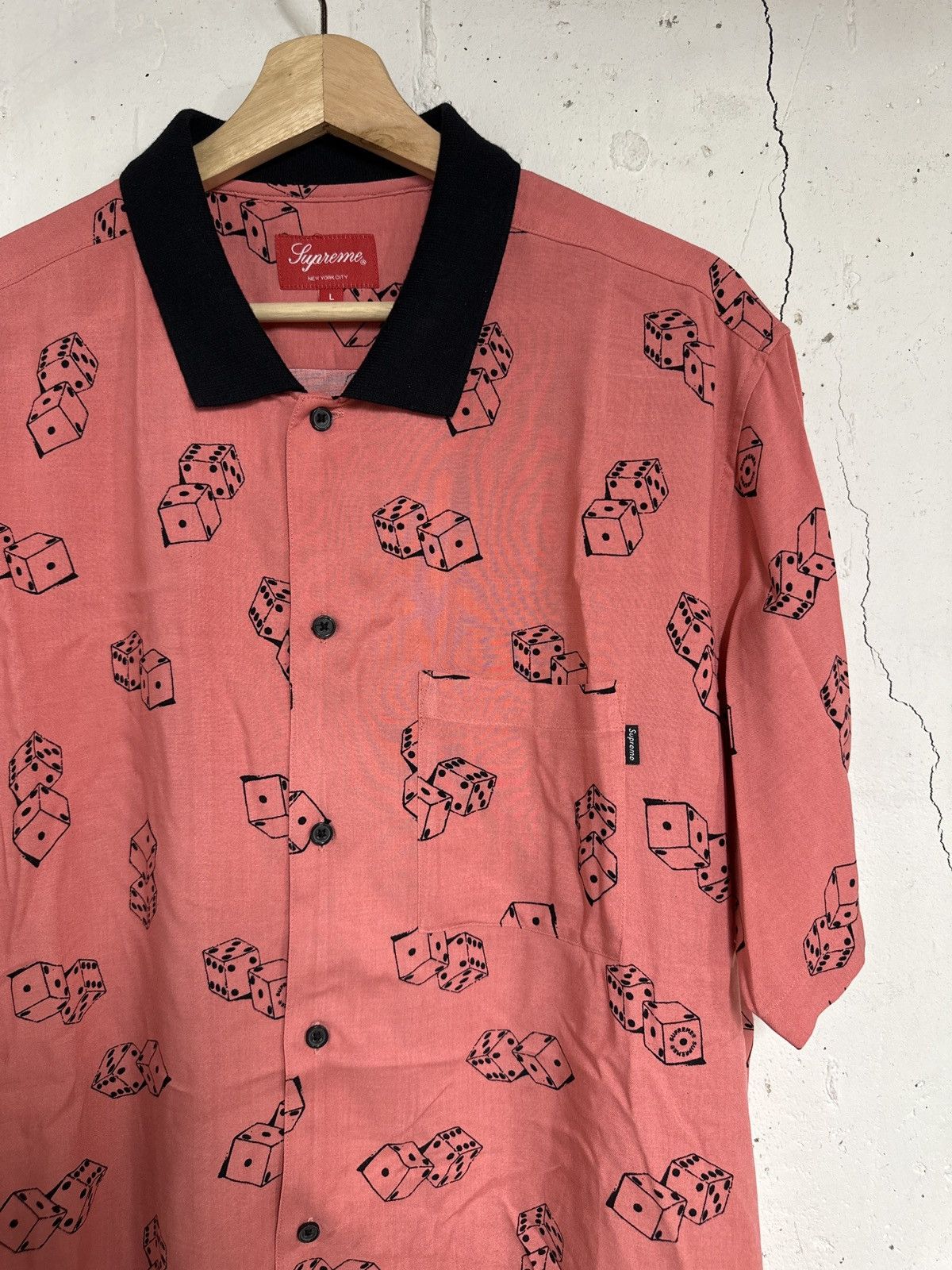 Supreme Supreme Rayon Dice Shirt Pink Large | Grailed