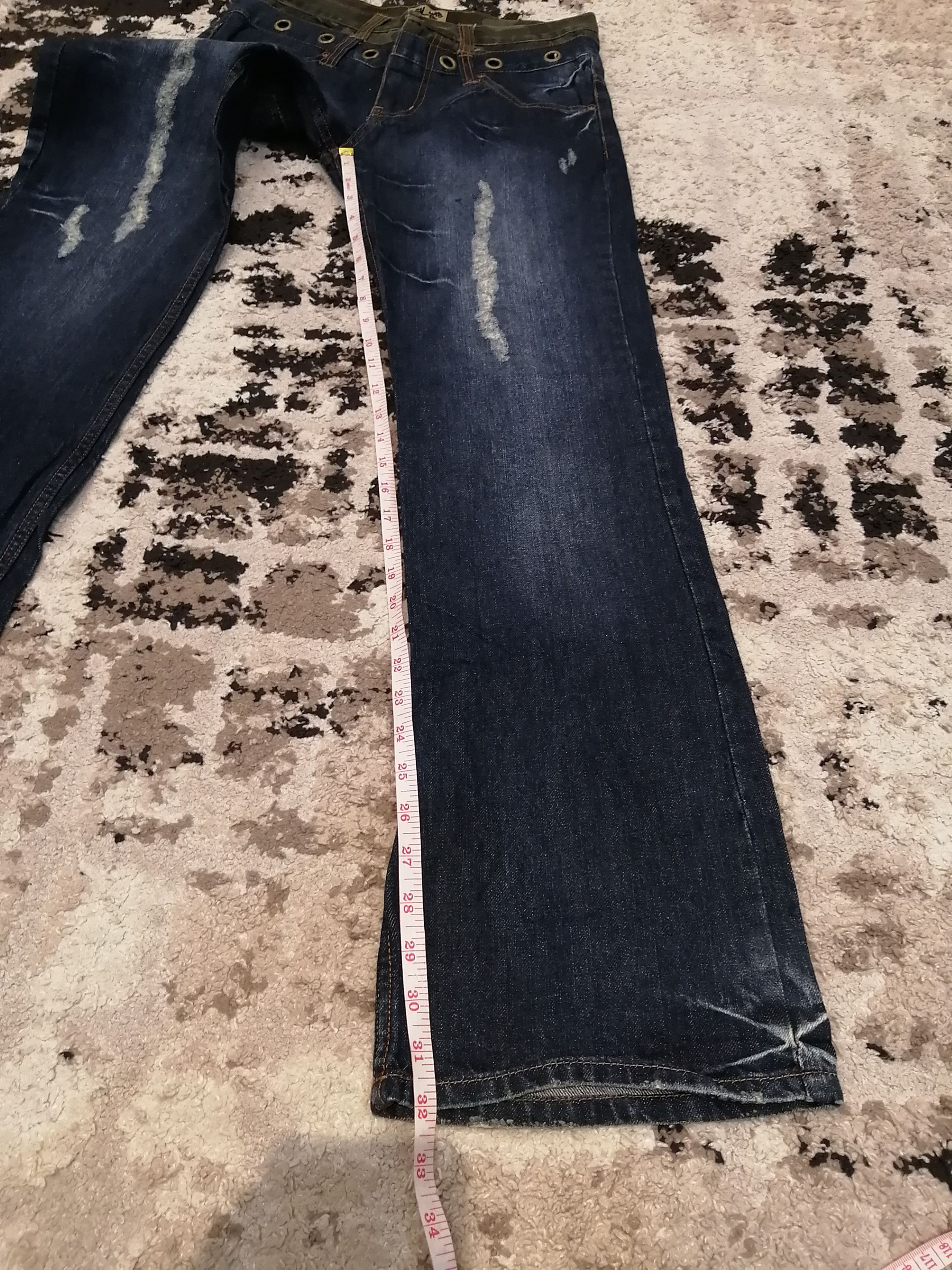 Japanese Brand Vintage Nylaus Japan Double Waist Flared Jeans Size US 31 - 14 Thumbnail