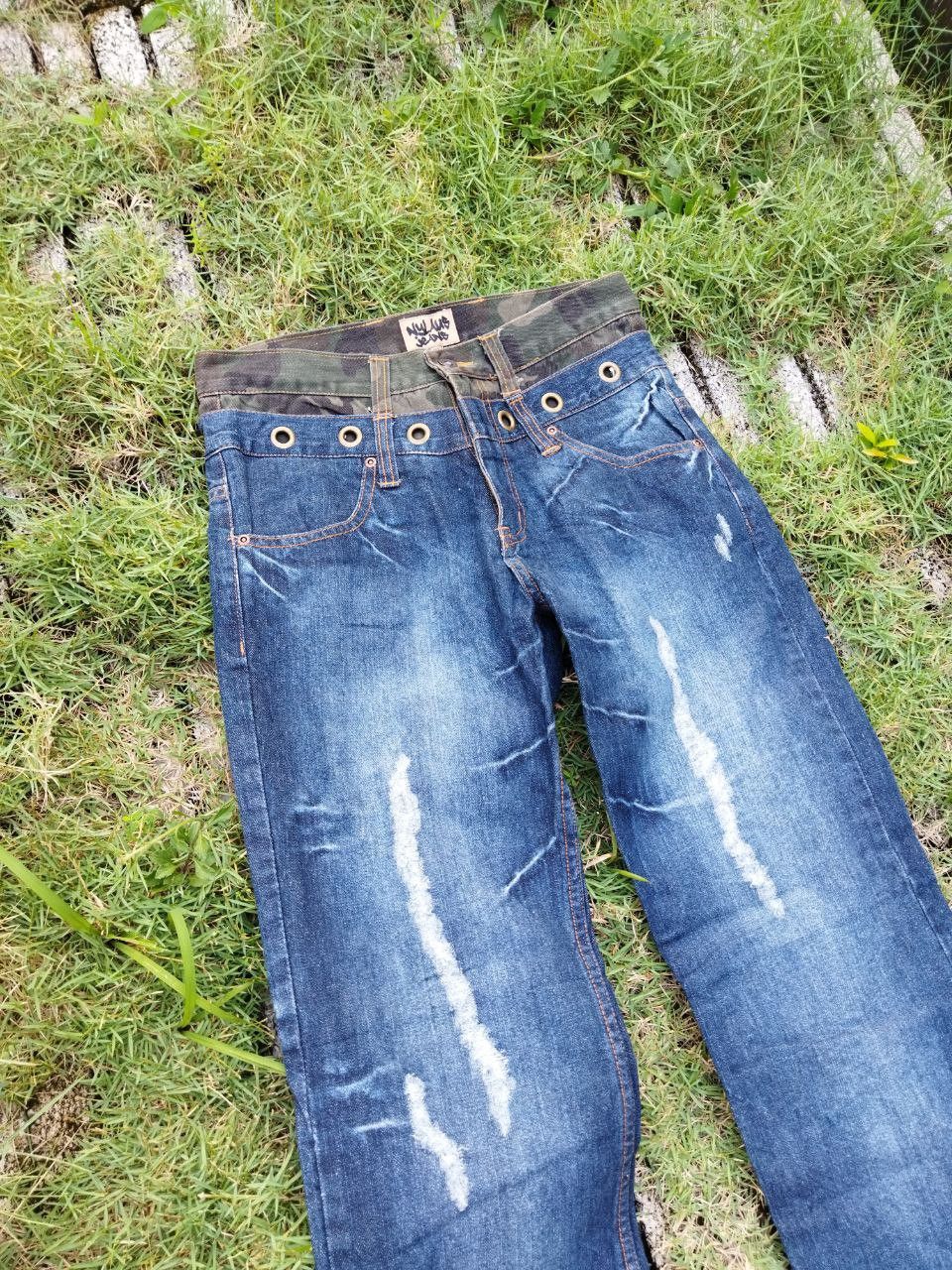 Japanese Brand Vintage Nylaus Japan Double Waist Flared Jeans Size US 31 - 4 Thumbnail