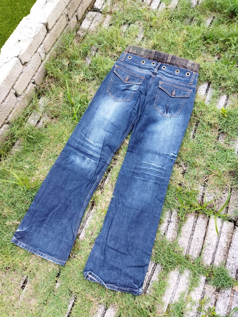 Japanese Brand Vintage Nylaus Japan Double Waist Flared Jeans Size US 31 - 8 Thumbnail
