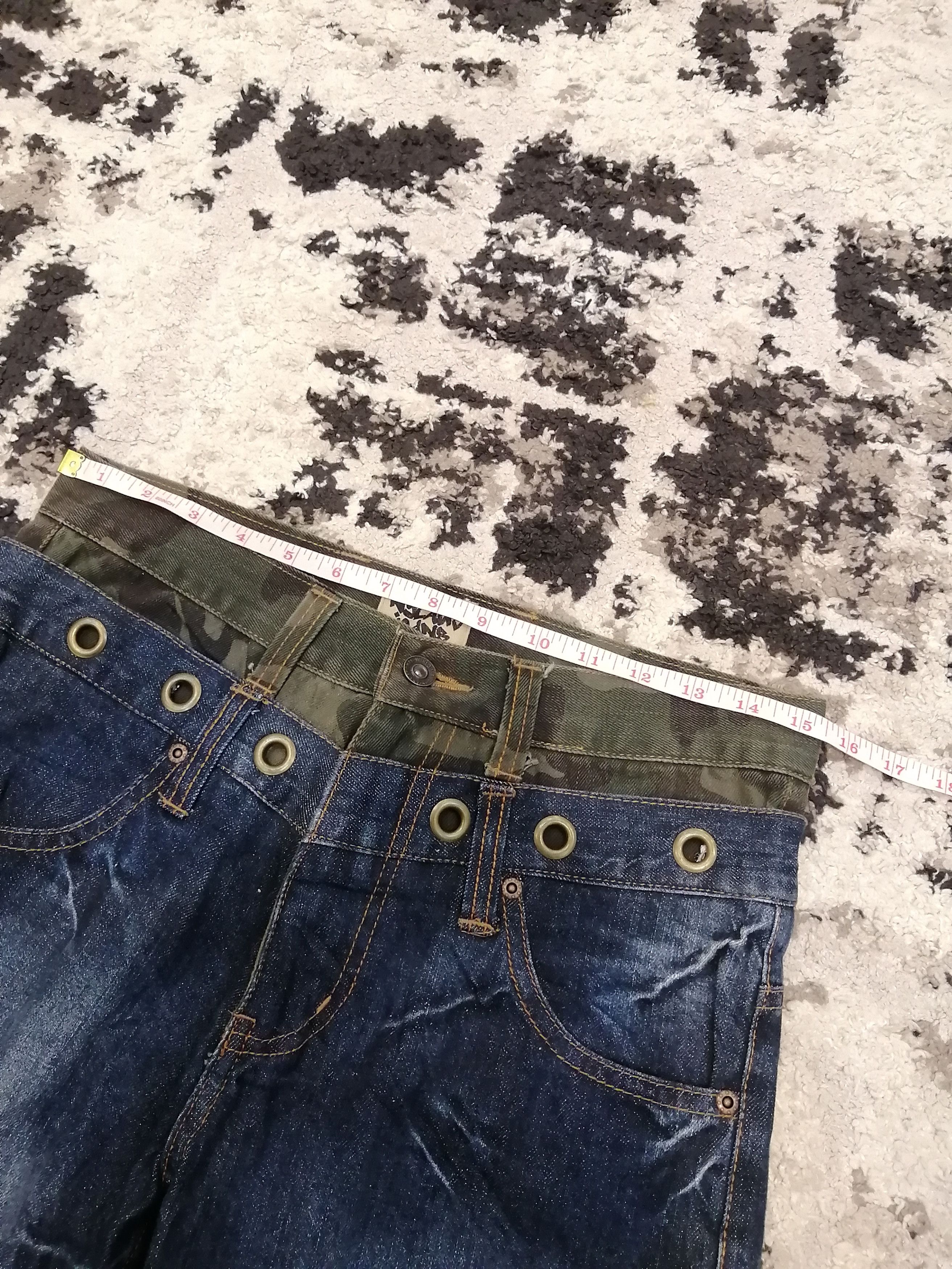 Japanese Brand Vintage Nylaus Japan Double Waist Flared Jeans Size US 31 - 16 Thumbnail