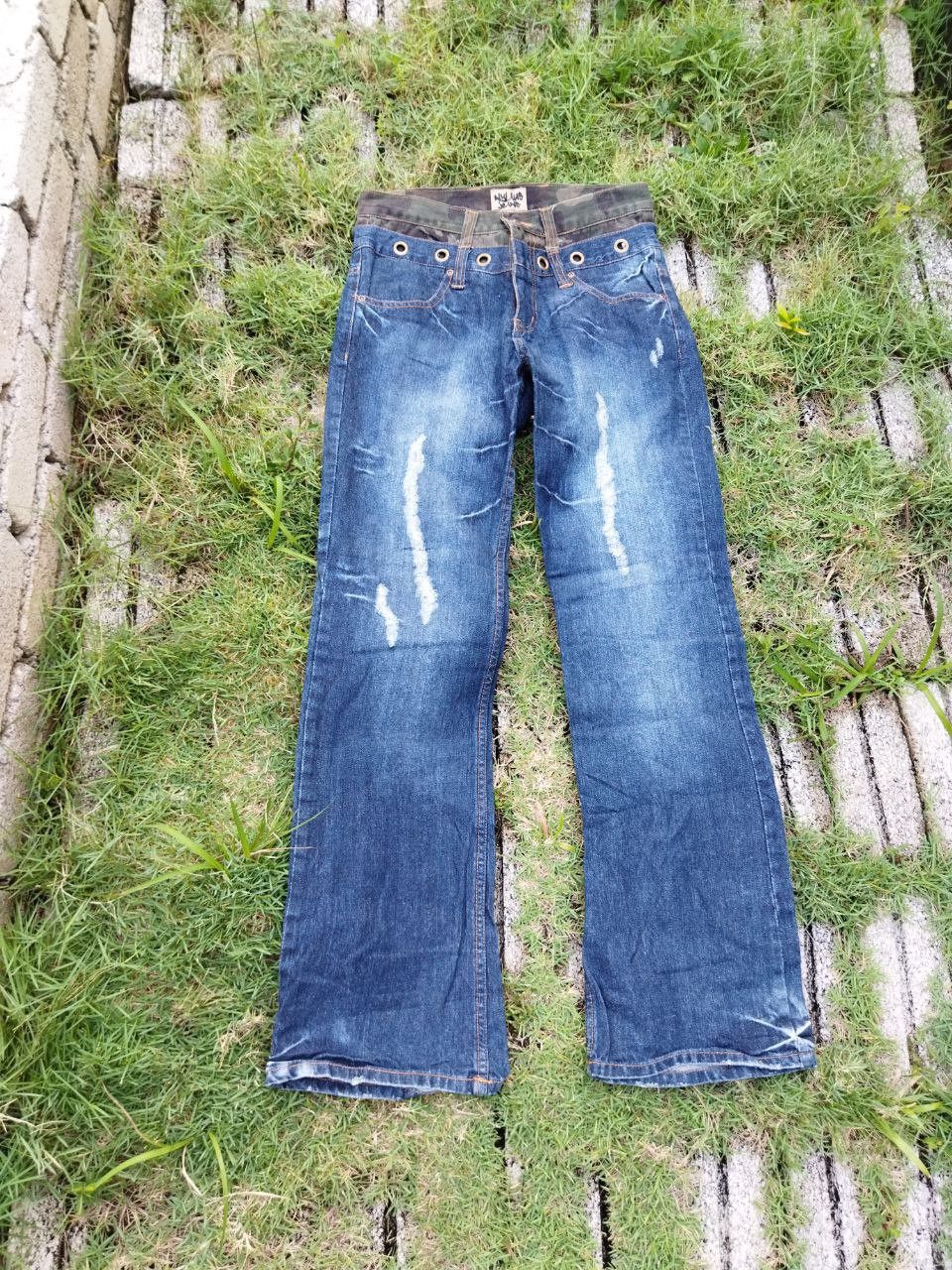 Japanese Brand Vintage Nylaus Japan Double Waist Flared Jeans Size US 31 - 2 Thumbnail