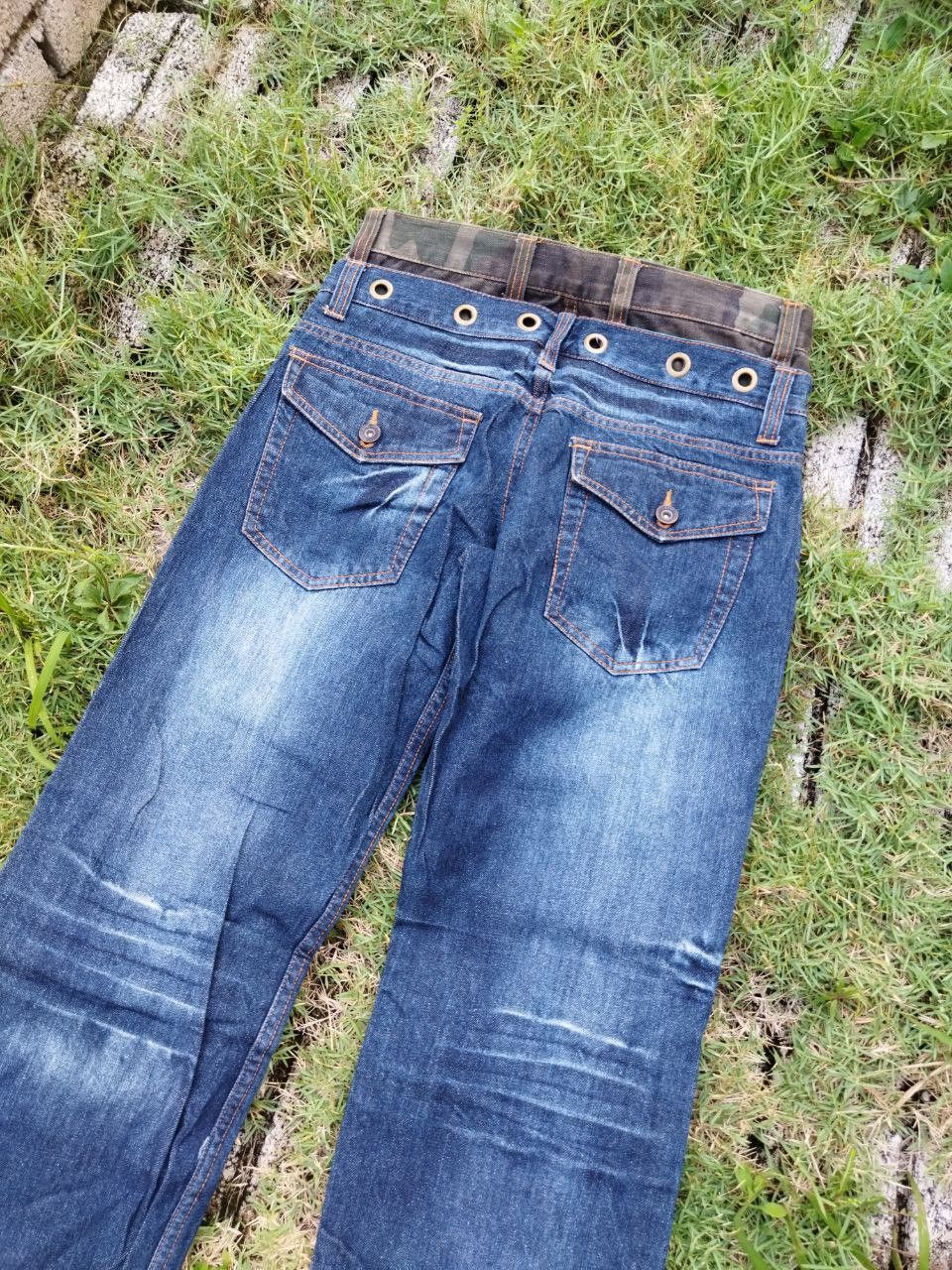 Japanese Brand Vintage Nylaus Japan Double Waist Flared Jeans Size US 31 - 9 Thumbnail