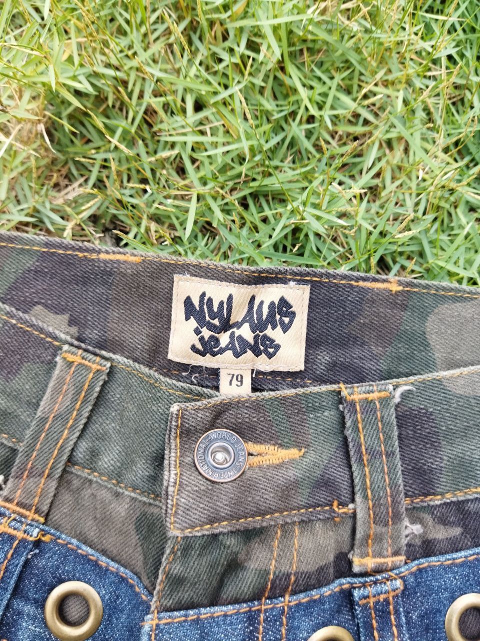 Japanese Brand Vintage Nylaus Japan Double Waist Flared Jeans Size US 31 - 5 Thumbnail