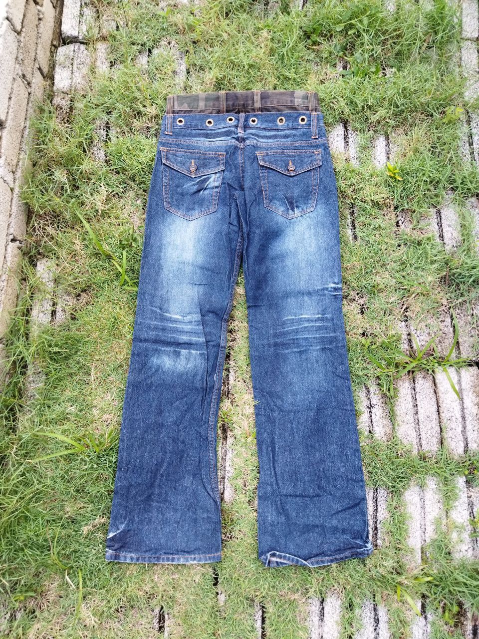 Japanese Brand Vintage Nylaus Japan Double Waist Flared Jeans Size US 31 - 7 Thumbnail