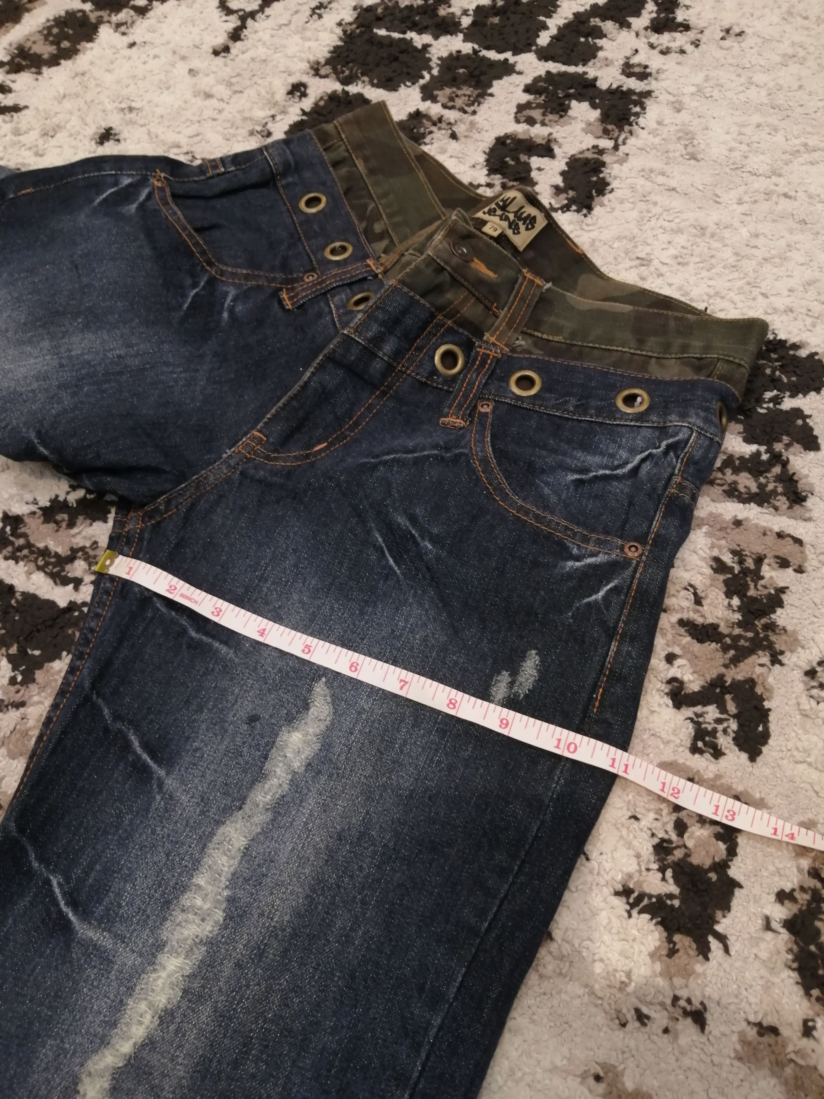 Japanese Brand Vintage Nylaus Japan Double Waist Flared Jeans Size US 31 - 11 Thumbnail