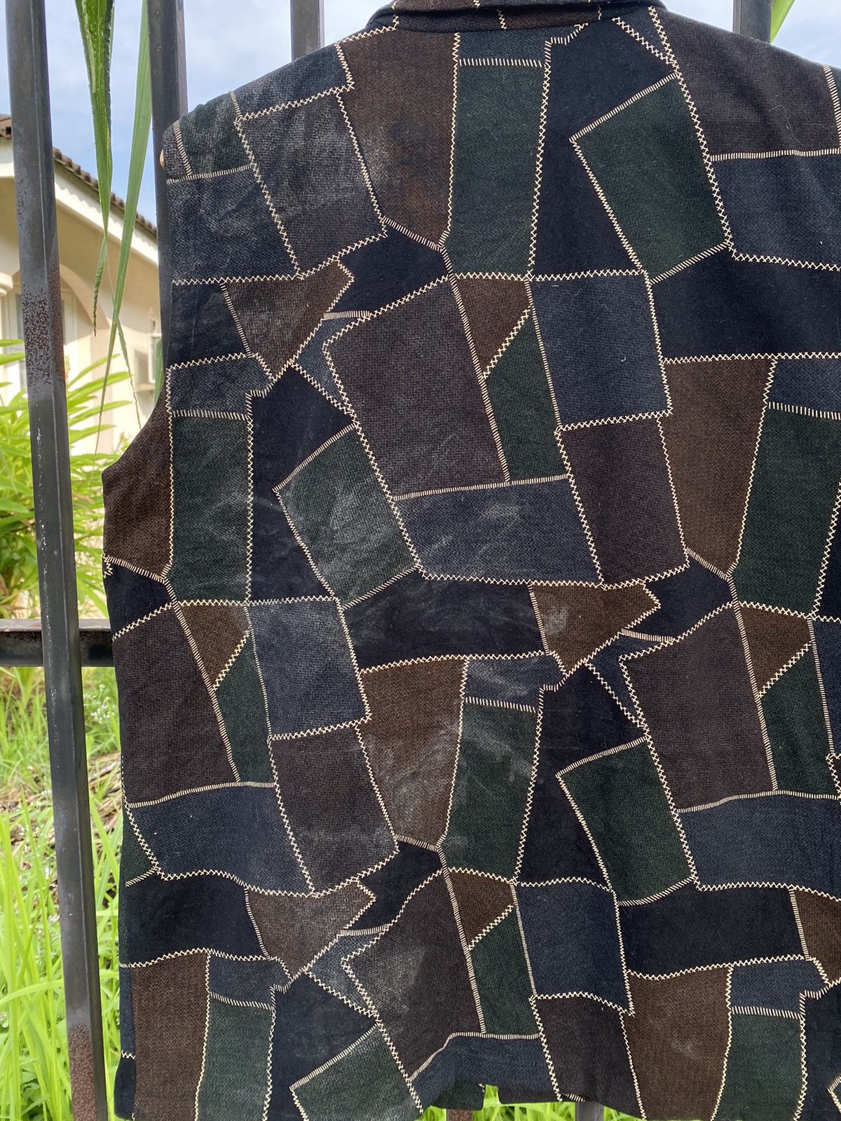 Japanese Brand Vintage Martina Franca Patchwork Patches Zip Up Vest Size M / US 6-8 / IT 42-44 - 6 Thumbnail