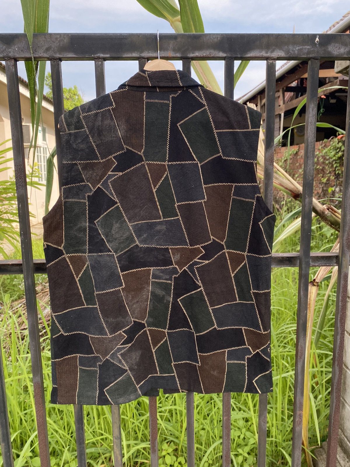 Japanese Brand Vintage Martina Franca Patchwork Patches Zip Up Vest Size M / US 6-8 / IT 42-44 - 5 Thumbnail