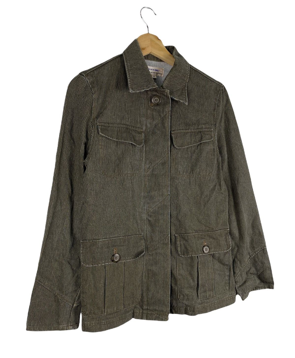 Japanese Brand Vintage Black Dog Hickory’s Striped Button Up Chore Jacket Size US M / EU 48-50 / 2 - 2 Thumbnail
