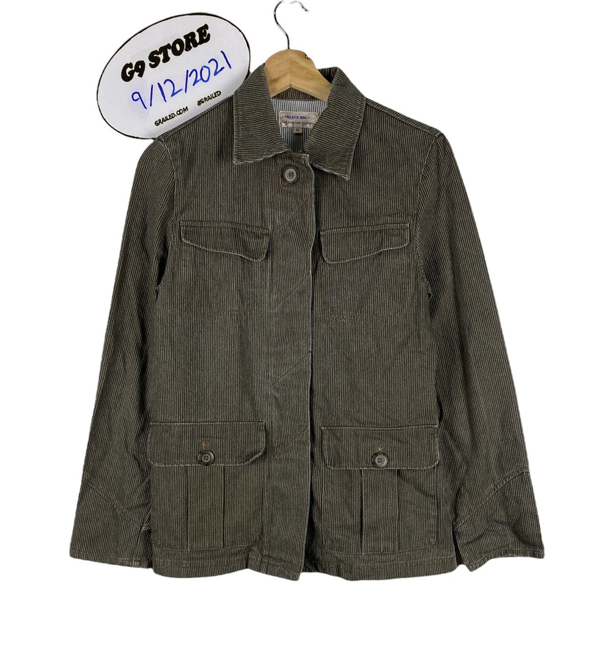 Japanese Brand Vintage Black Dog Hickory’s Striped Button Up Chore Jacket Size US M / EU 48-50 / 2 - 1 Thumbnail