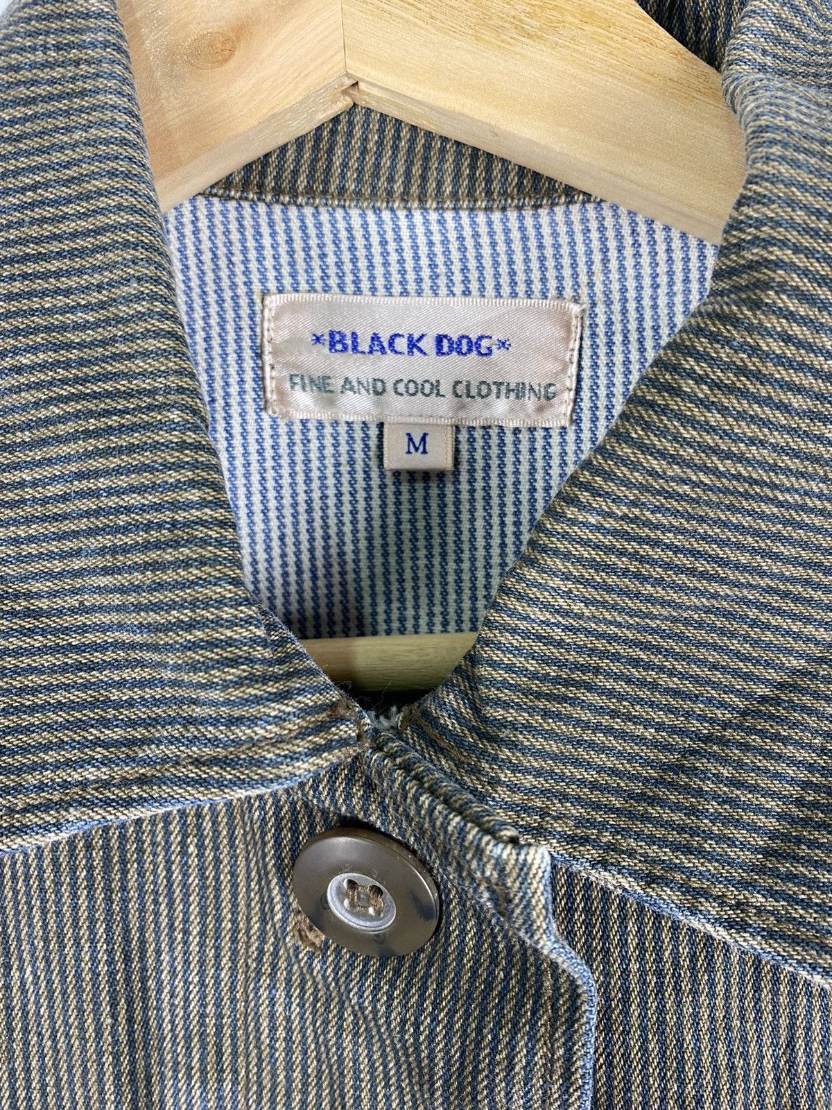 Japanese Brand Vintage Black Dog Hickory’s Striped Button Up Chore Jacket Size US M / EU 48-50 / 2 - 4 Thumbnail