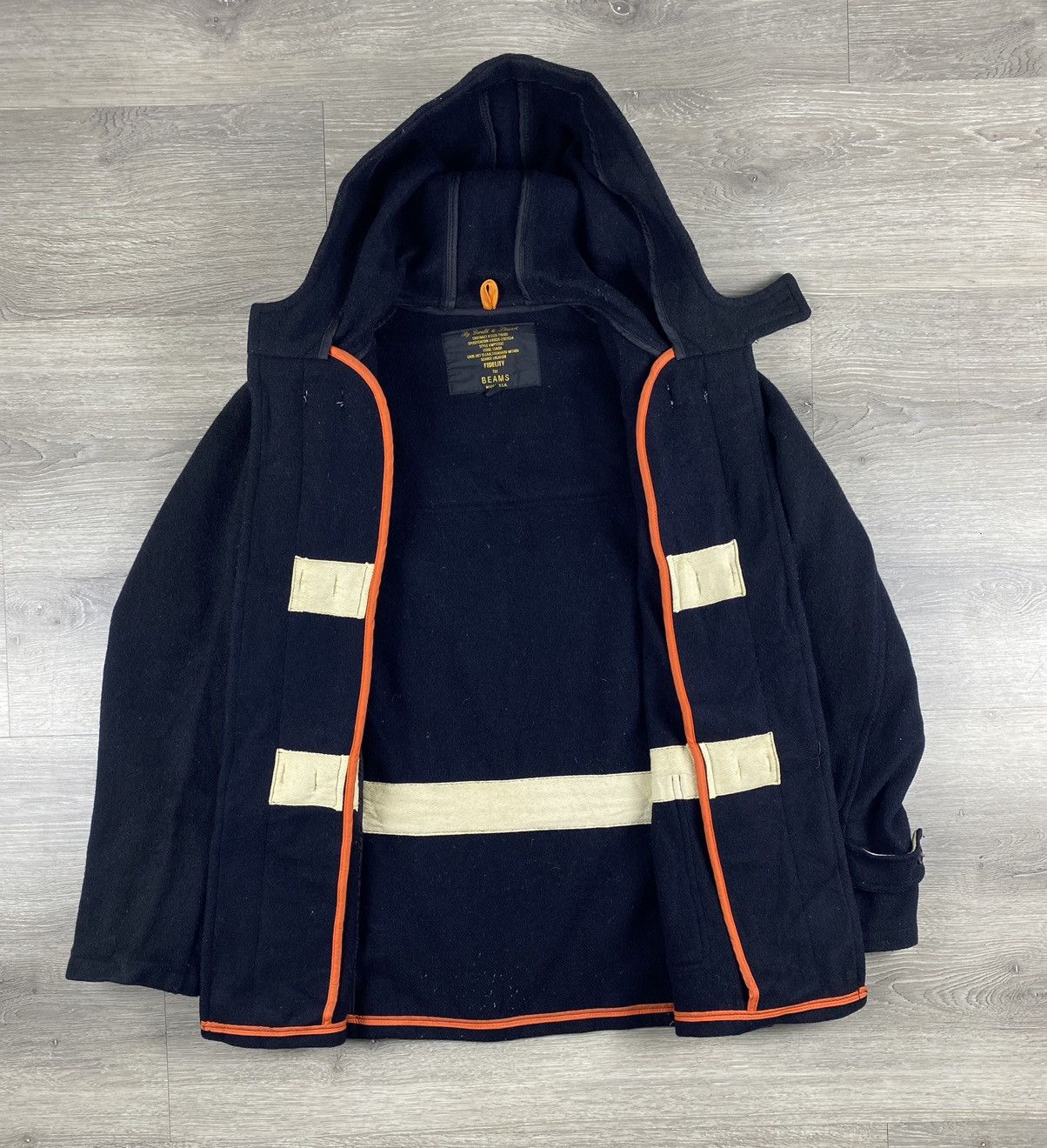 Beams Plus Vintage Beams X Fidelity Jacket Hoodie Wool Duffle Coats Size US S / EU 44-46 / 1 - 3 Thumbnail
