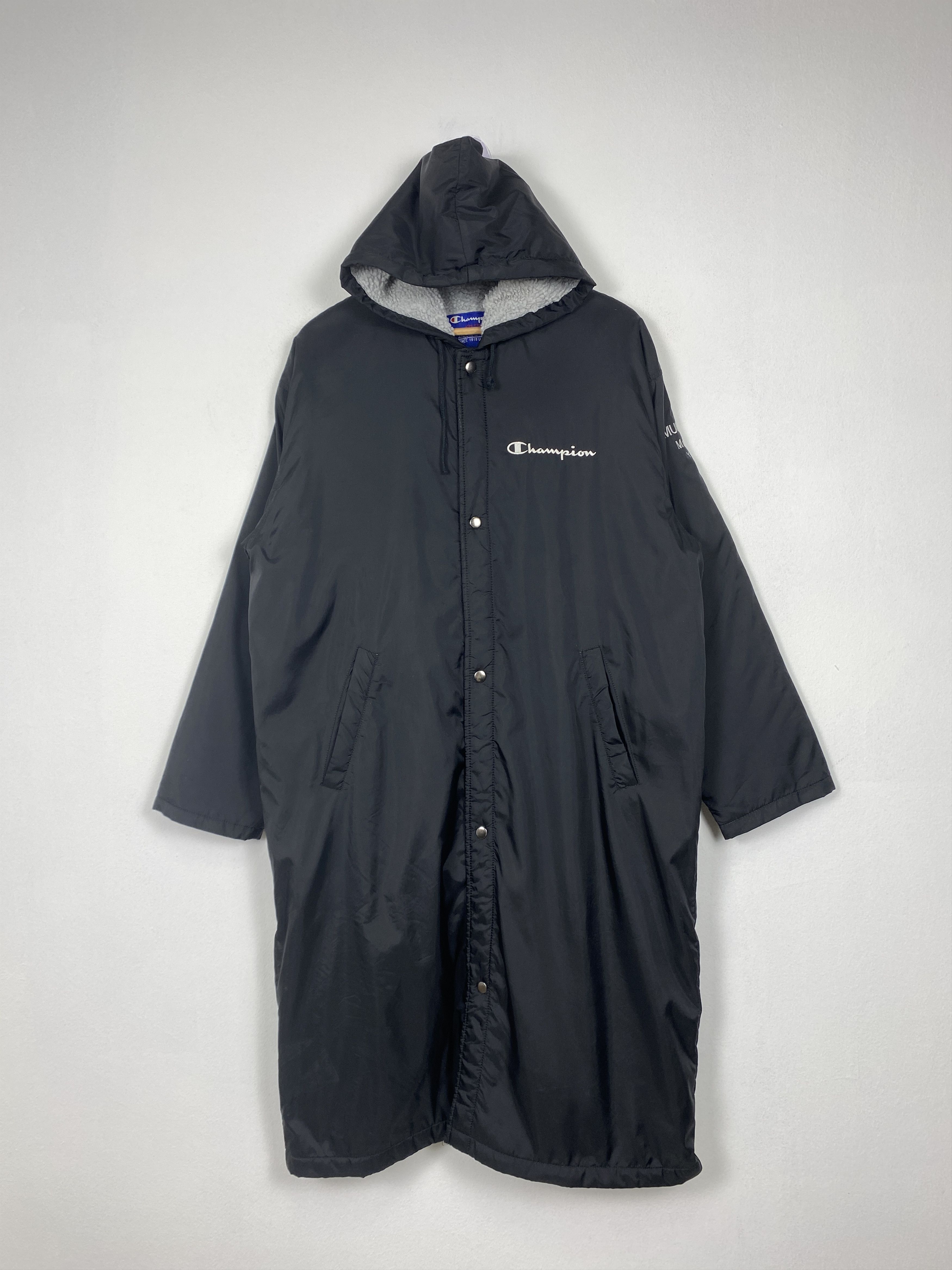 Champion sherpa lined black elongated jacket shop
