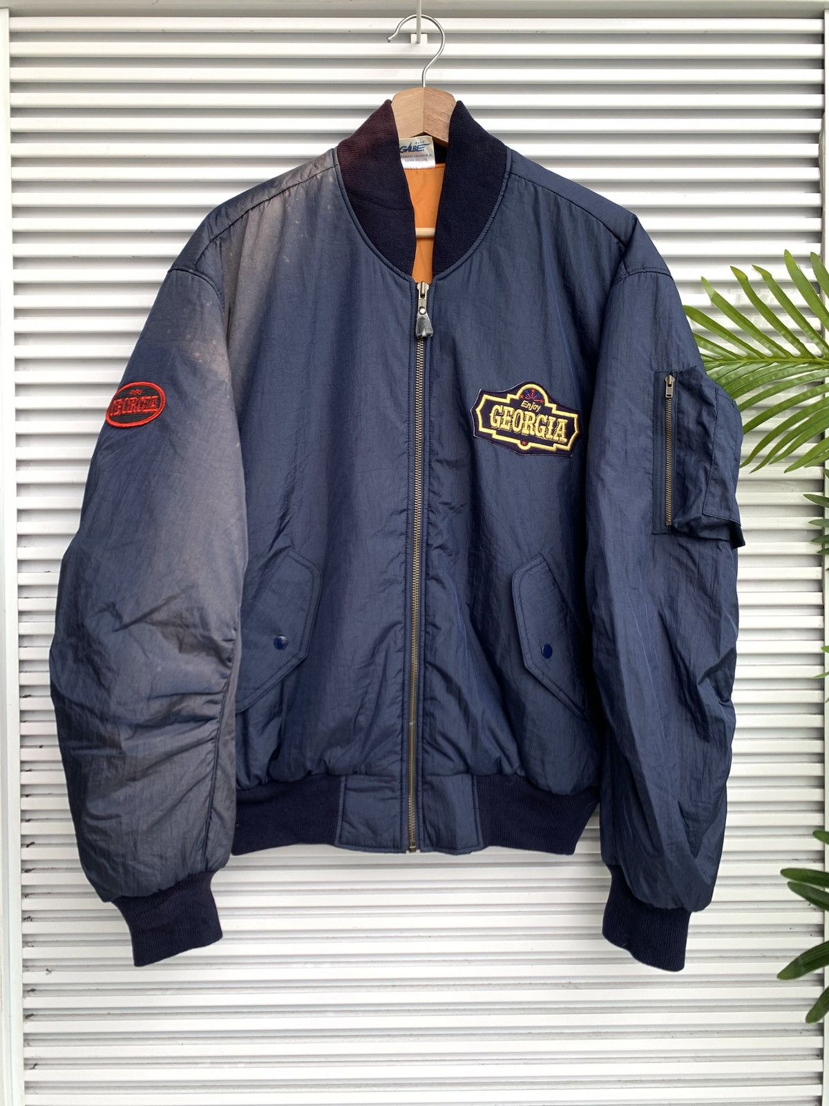 Coca Cola Vintage Sunfaded Enjoy Georgia by Coca Cola Bomber Jacket Size US L / EU 52-54 / 3 - 1 Thumbnail
