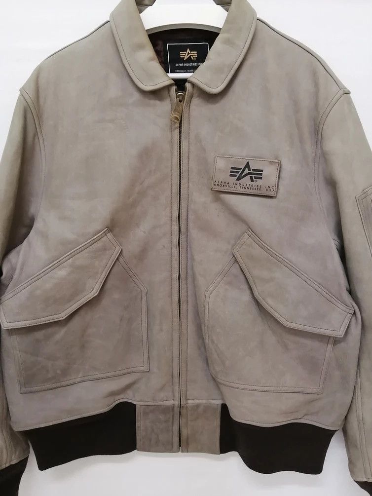 Alpha Industries Vintage AVIREX Flight Leather Jacket - Size XL Size US XL / EU 56 / 4 - 2 Thumbnail