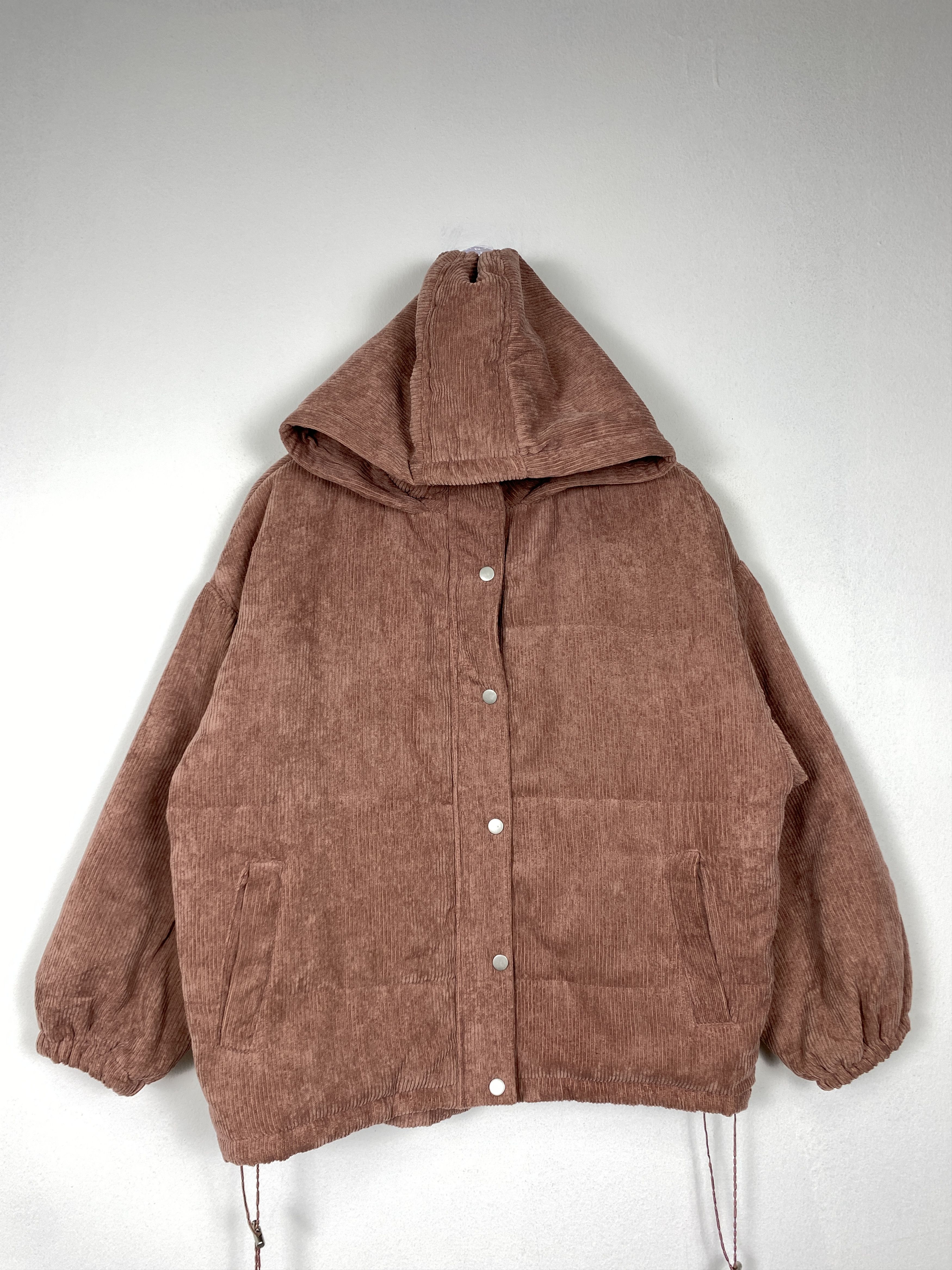 image of Vintage Lutique Hoodie Button Up Jacket in Pink, Men's (Size Medium)
