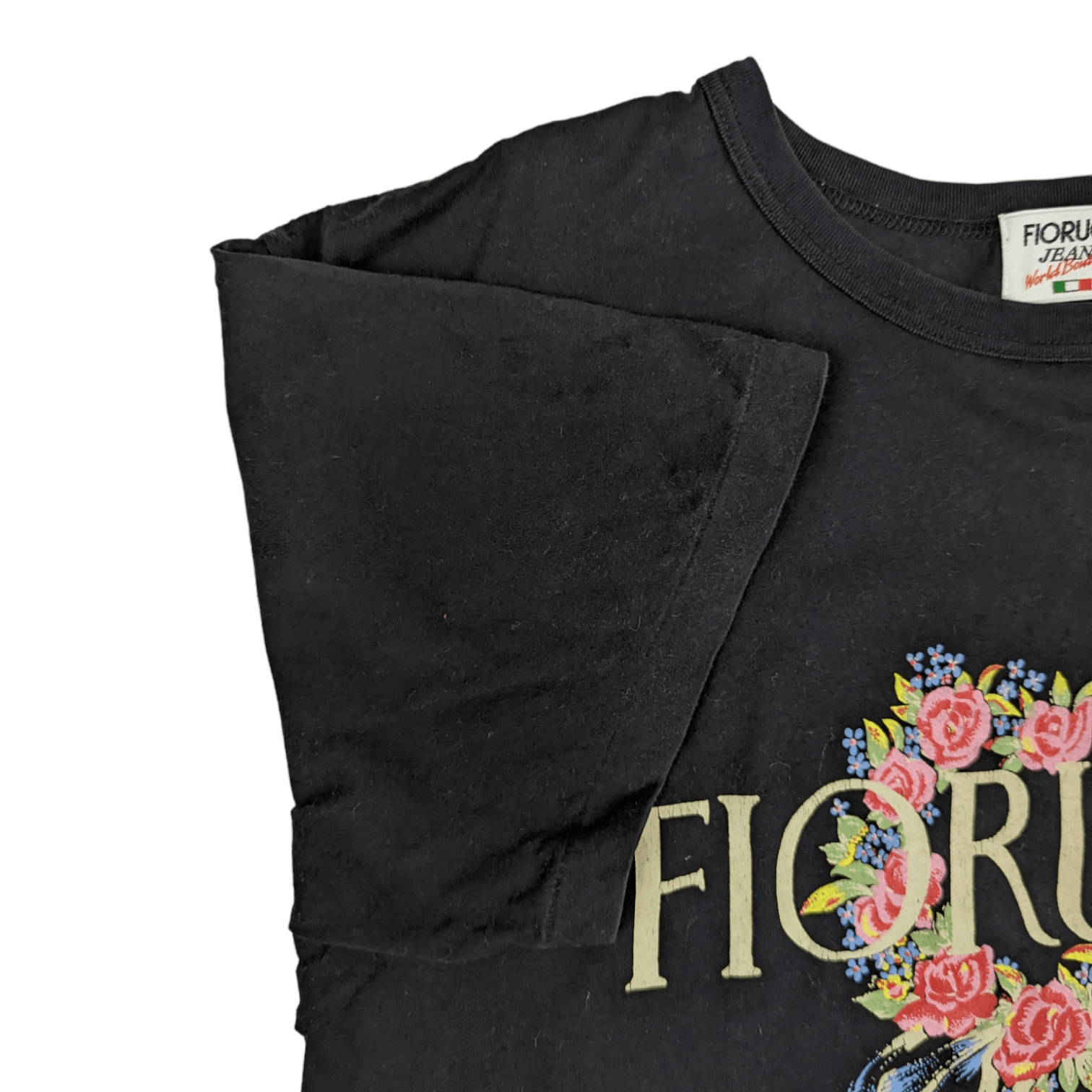 Fiorucci × Vintage Vintage 90's FIORUCCI Flower Italian T-Shirt Single Stitches Size L / US 10 / IT 46 - 6 Thumbnail