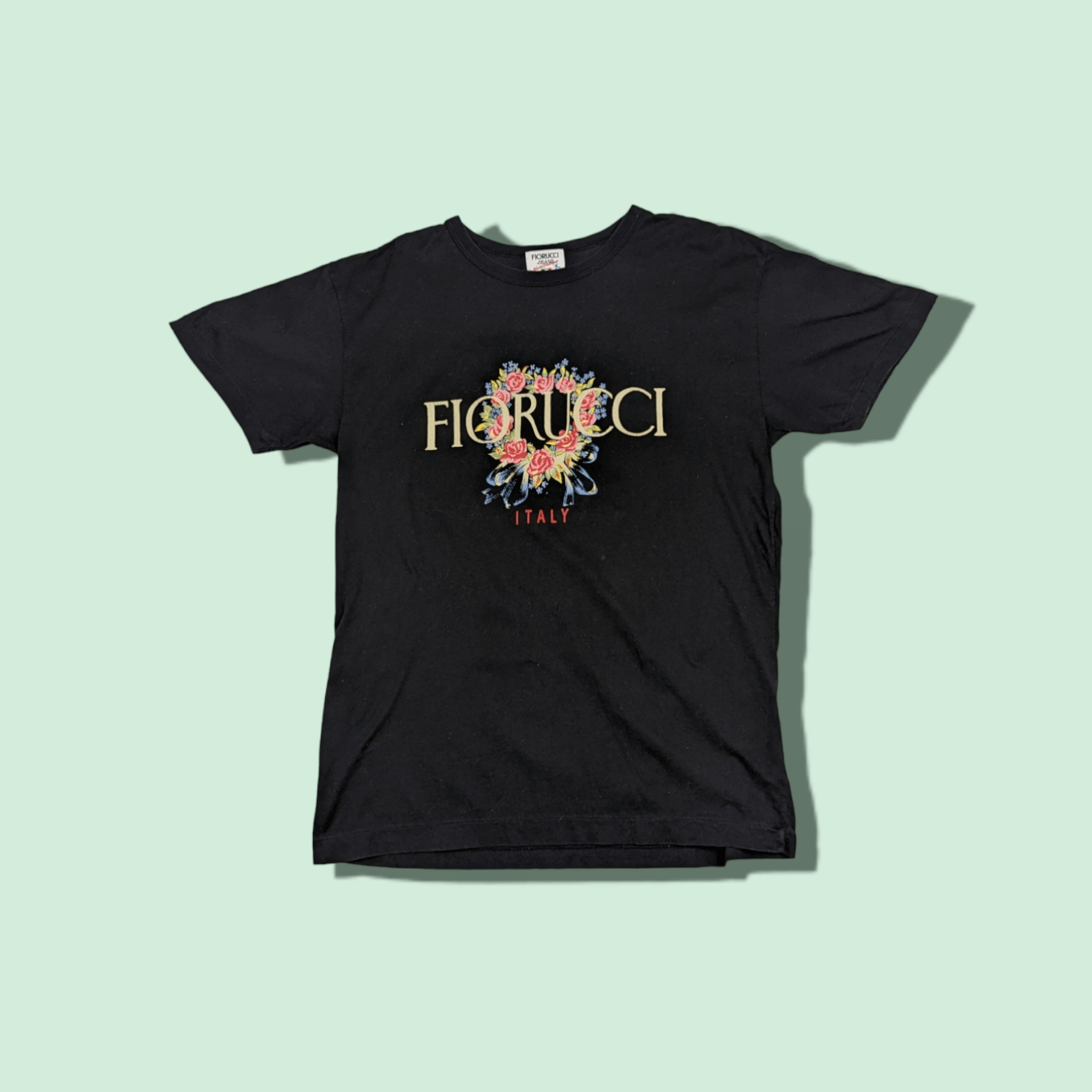 Fiorucci × Vintage Vintage 90's FIORUCCI Flower Italian T-Shirt Single Stitches Size L / US 10 / IT 46 - 1 Thumbnail