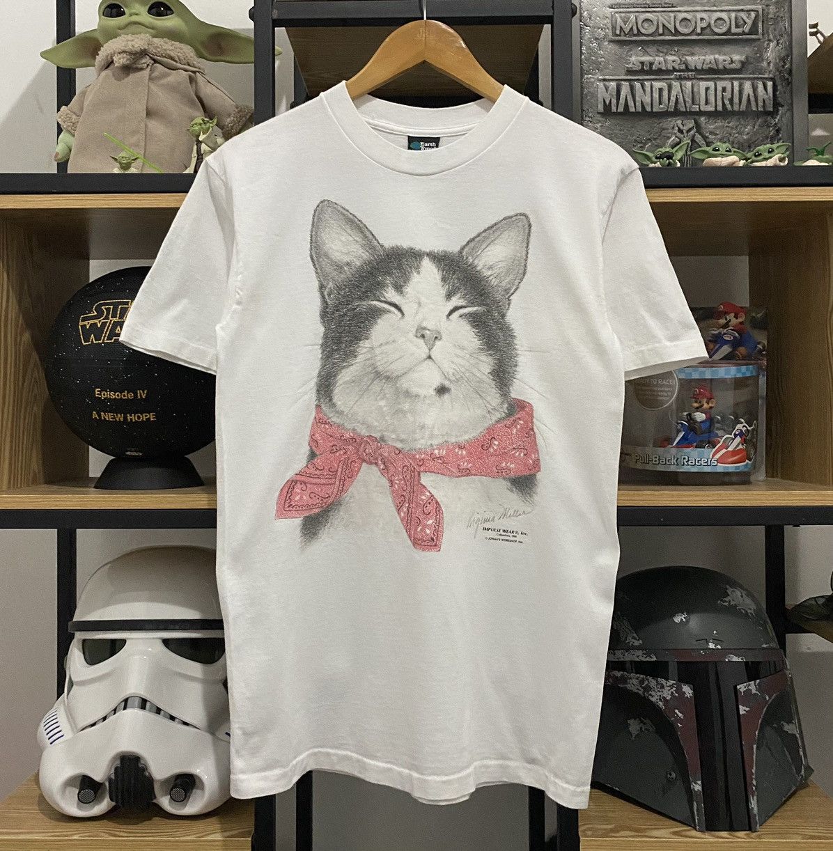 Vintage Vintage Virginia Miller Cats Wore Bandana Art Tees Size US M / EU 48-50 / 2 - 1 Thumbnail