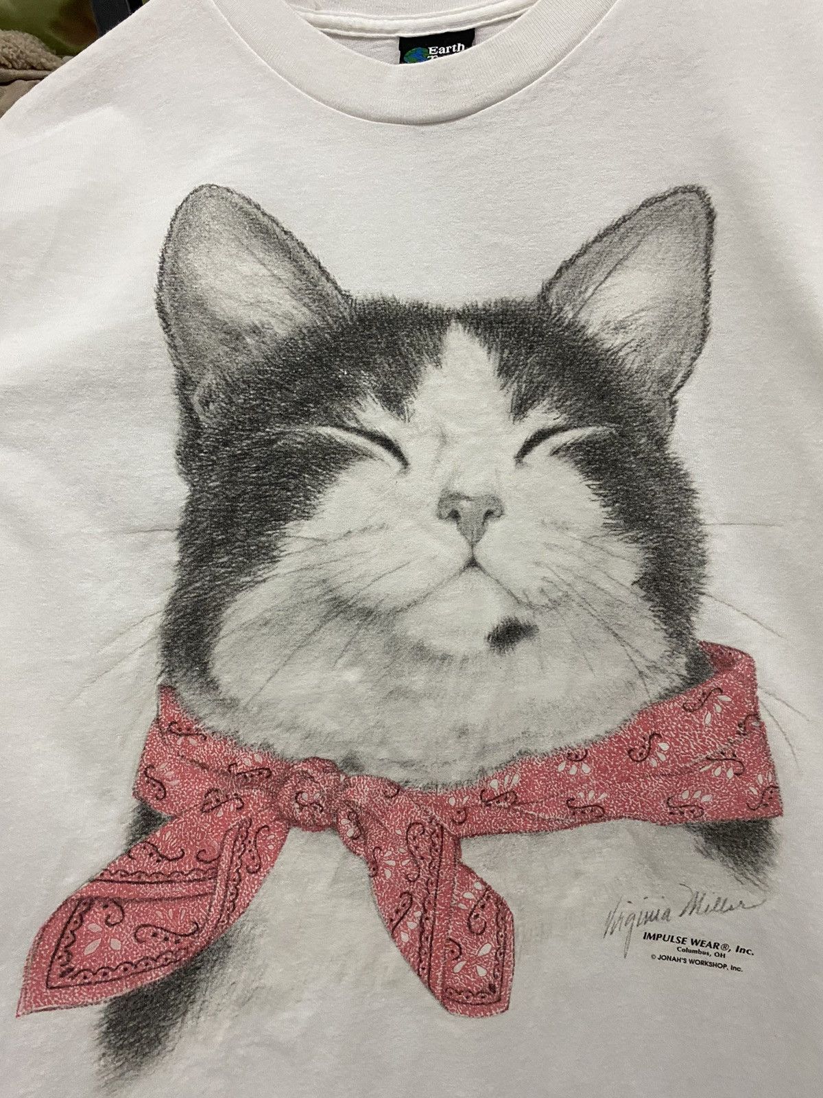 Vintage Vintage Virginia Miller Cats Wore Bandana Art Tees Size US M / EU 48-50 / 2 - 2 Thumbnail