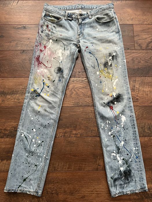 Number nine sale paint splatter jeans