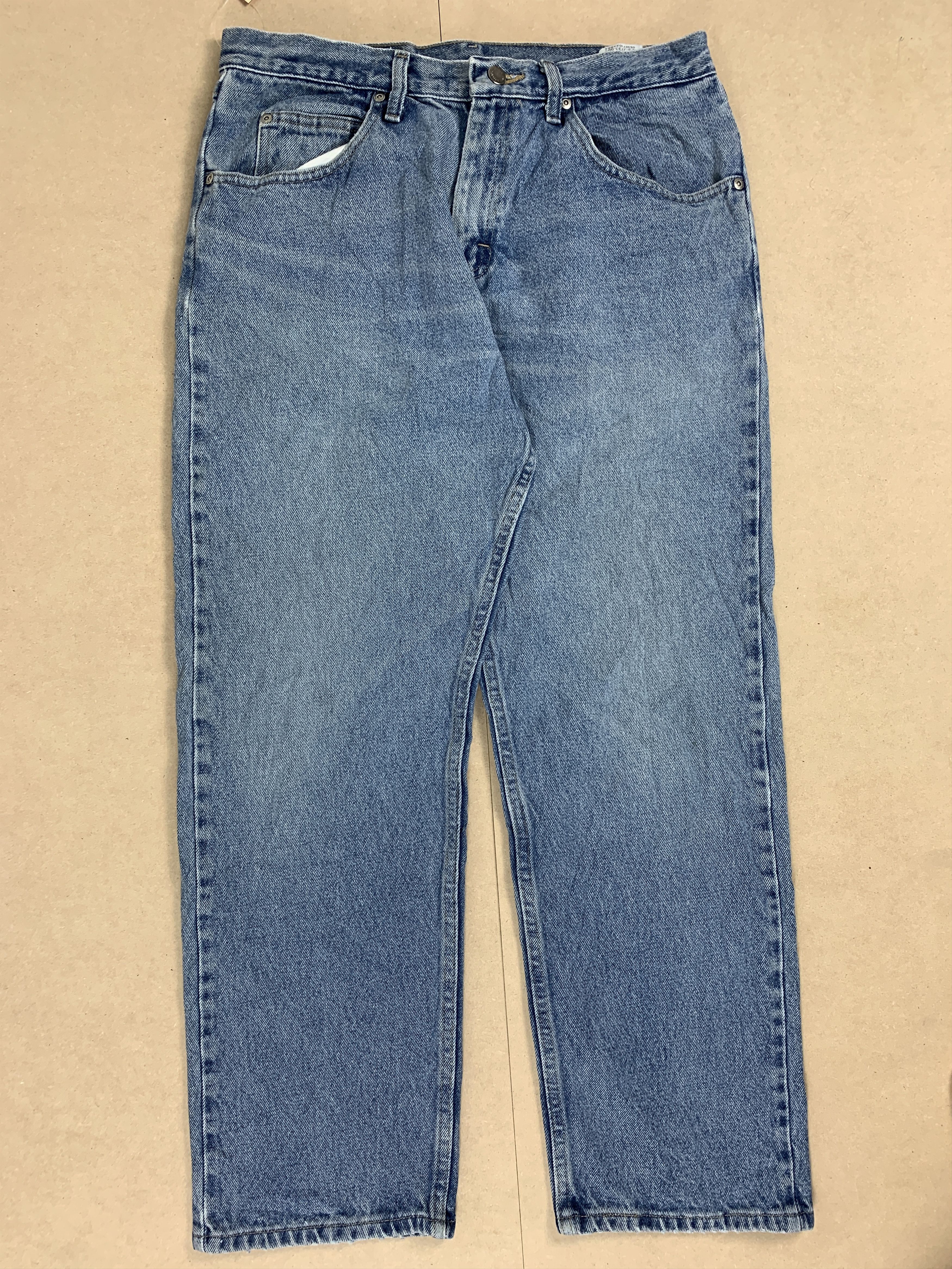 Vintage × Wrangler Vintage 90s WRANGLER Faded Mid Wash Straight Cut Jeans Size US 32 / EU 48 - 2 Thumbnail