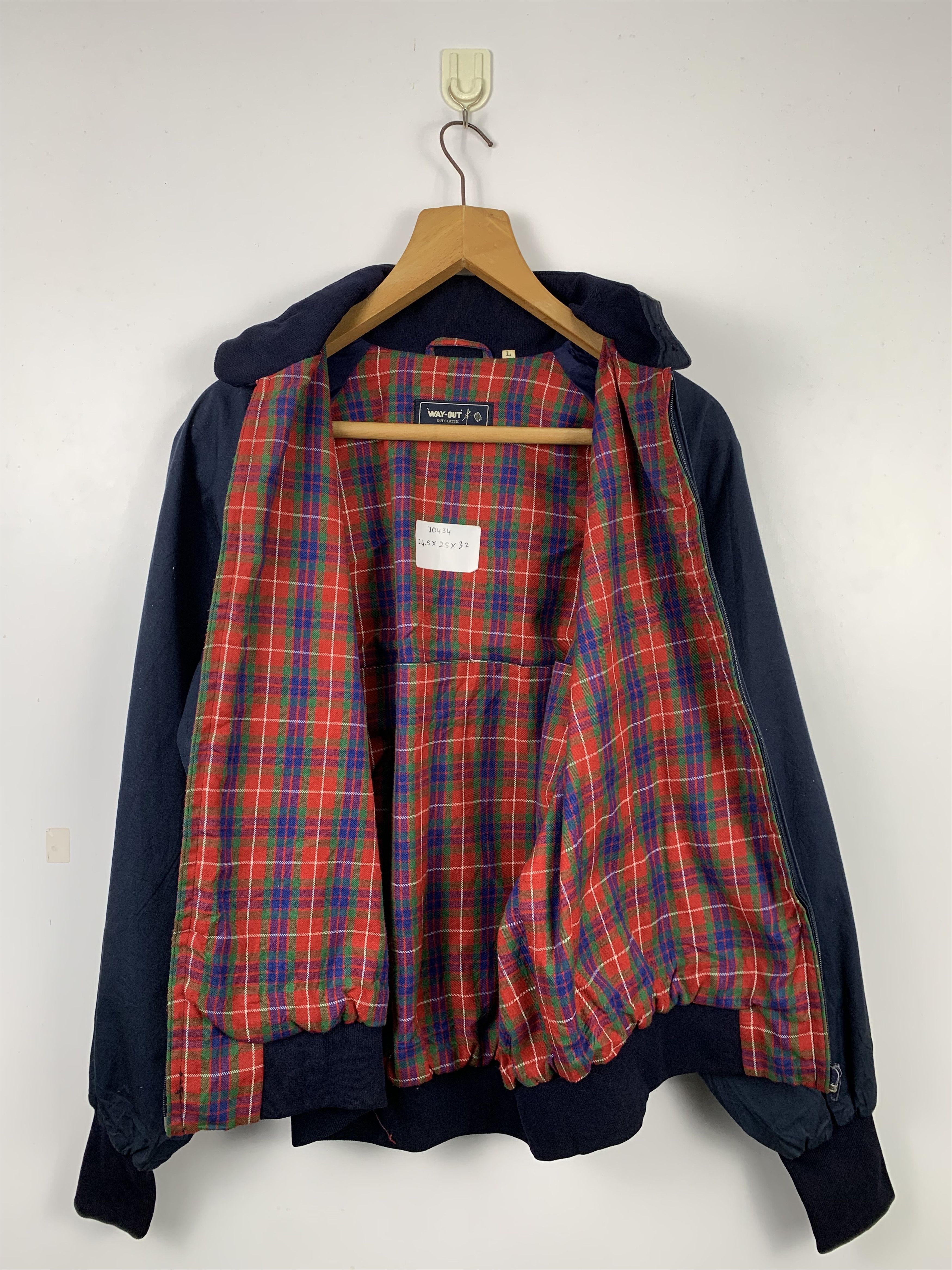 Japanese Brand Vintage WAY OUT Checkered Lining Jacket Size US M / EU 48-50 / 2 - 9 Thumbnail