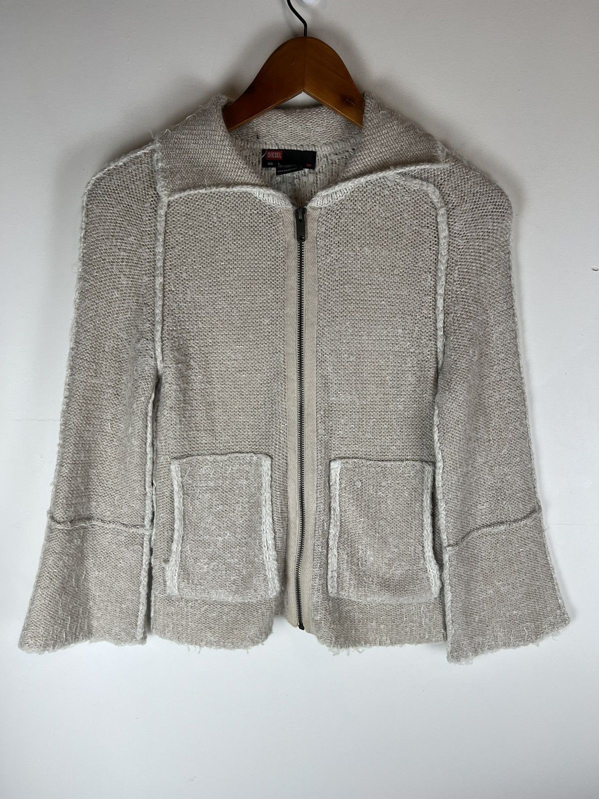 Diesel × Vintage Y2K Womens Diesel knitwear zipup sweater Size S / US 4 / IT 40 - 1 Thumbnail